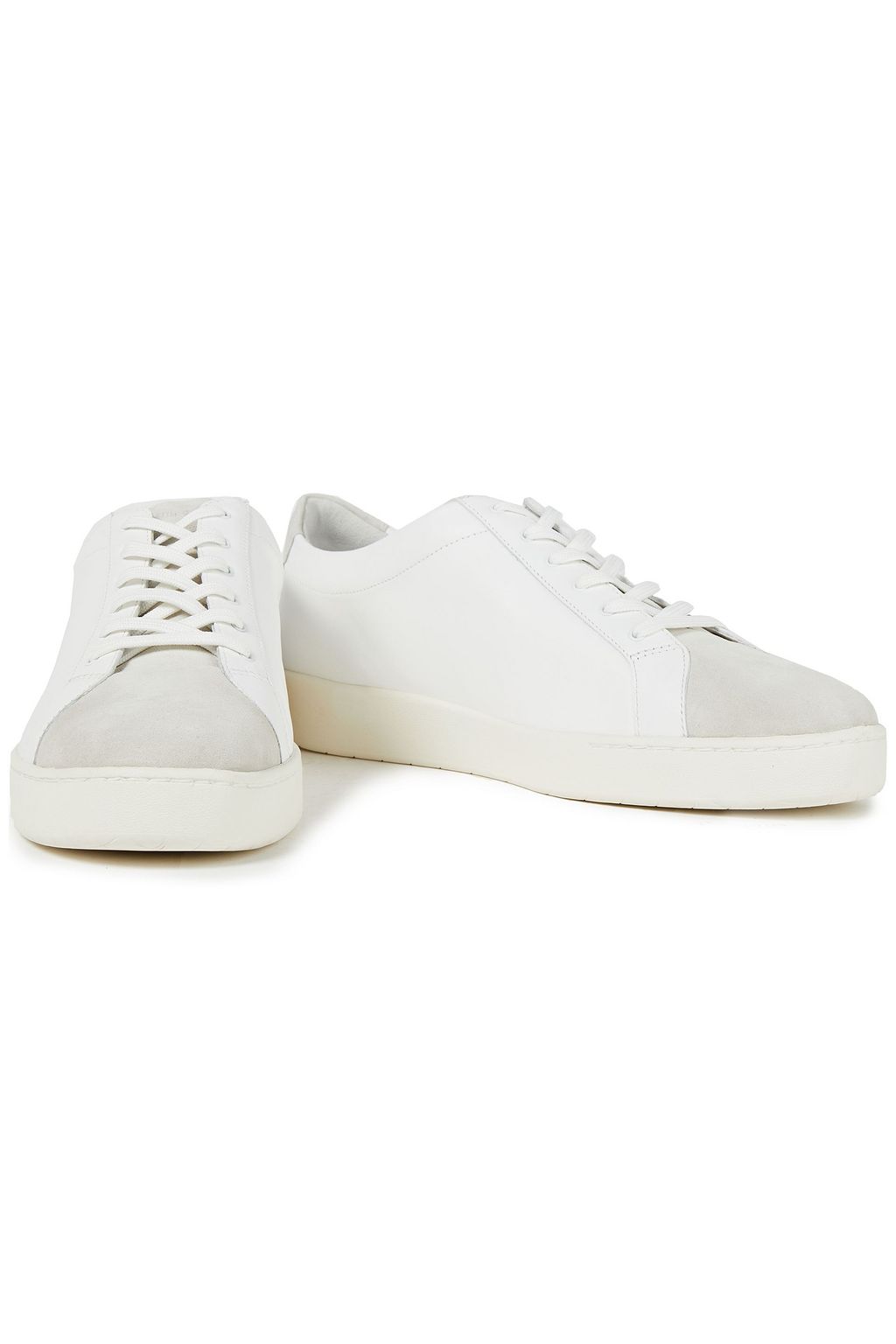 VINCE. Paneled two-tone suede and leather sneakers