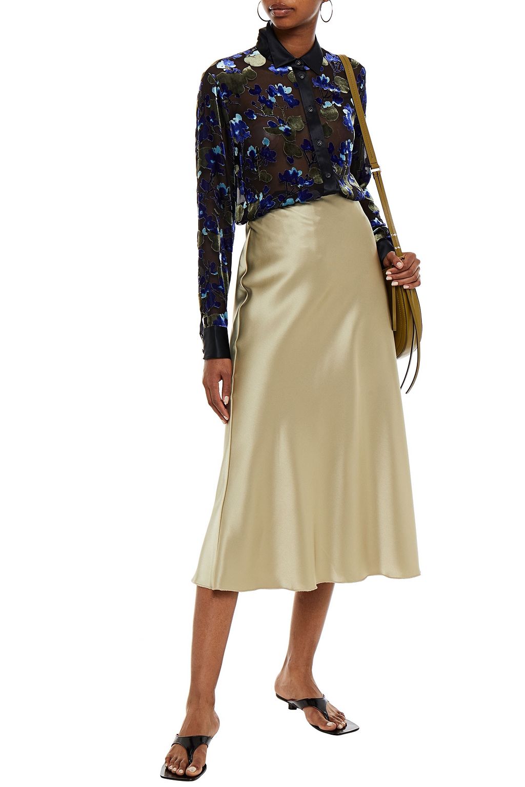 RAG & BONE Gigi devoré-velvet shirt