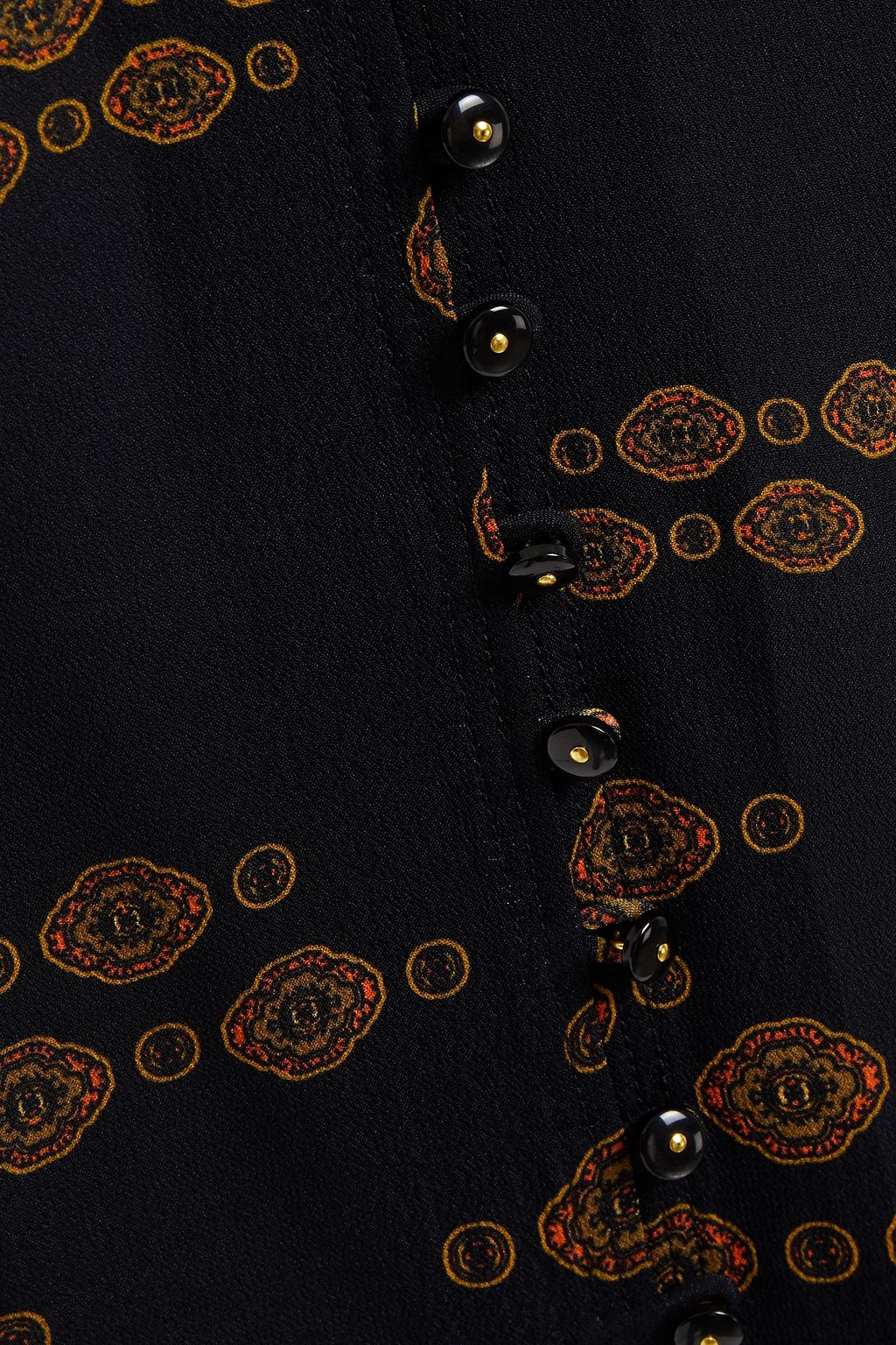 NICHOLAS Gathered printed chiffon blouse