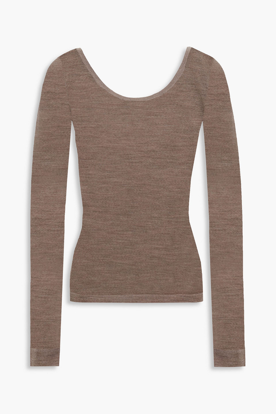 Nanushka Beth Merino Wool Top In Mushroom