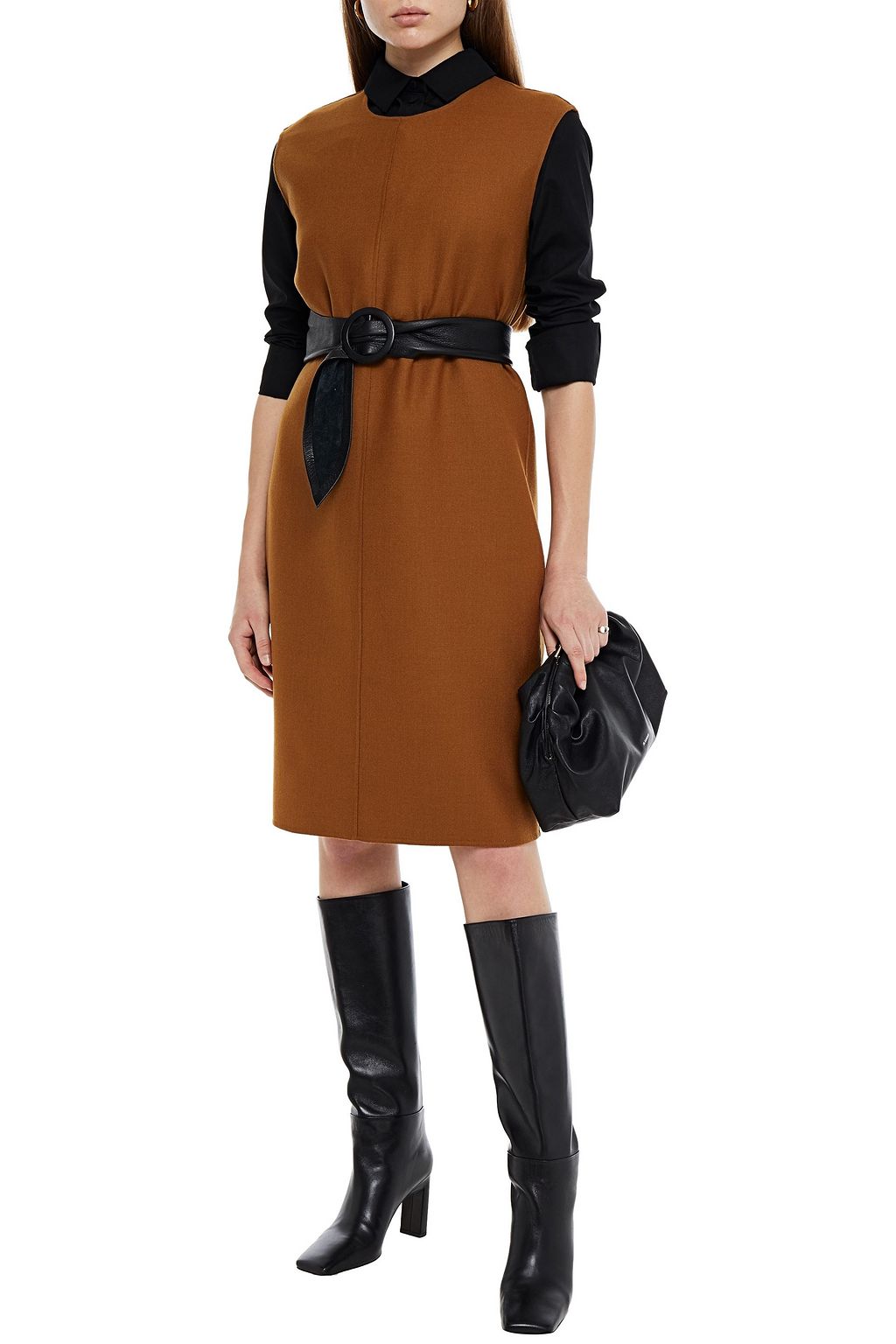 JOSEPH Wool-blend twill dress