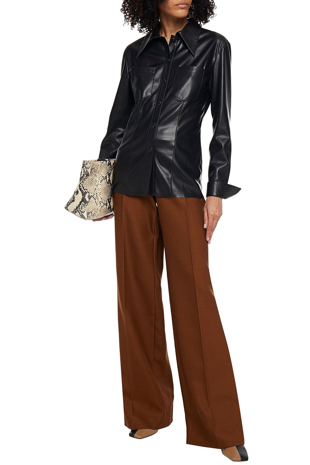 NANUSHKA Tippi vegan leather shirt