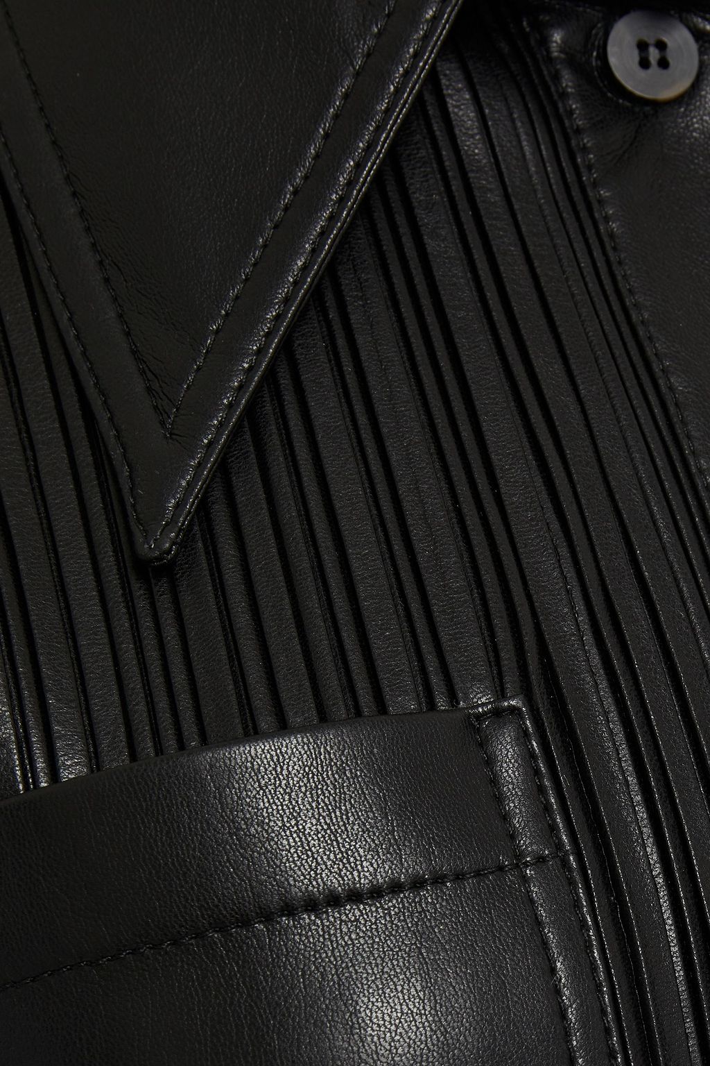 NANUSHKA Blaine pleated faux leather shirt