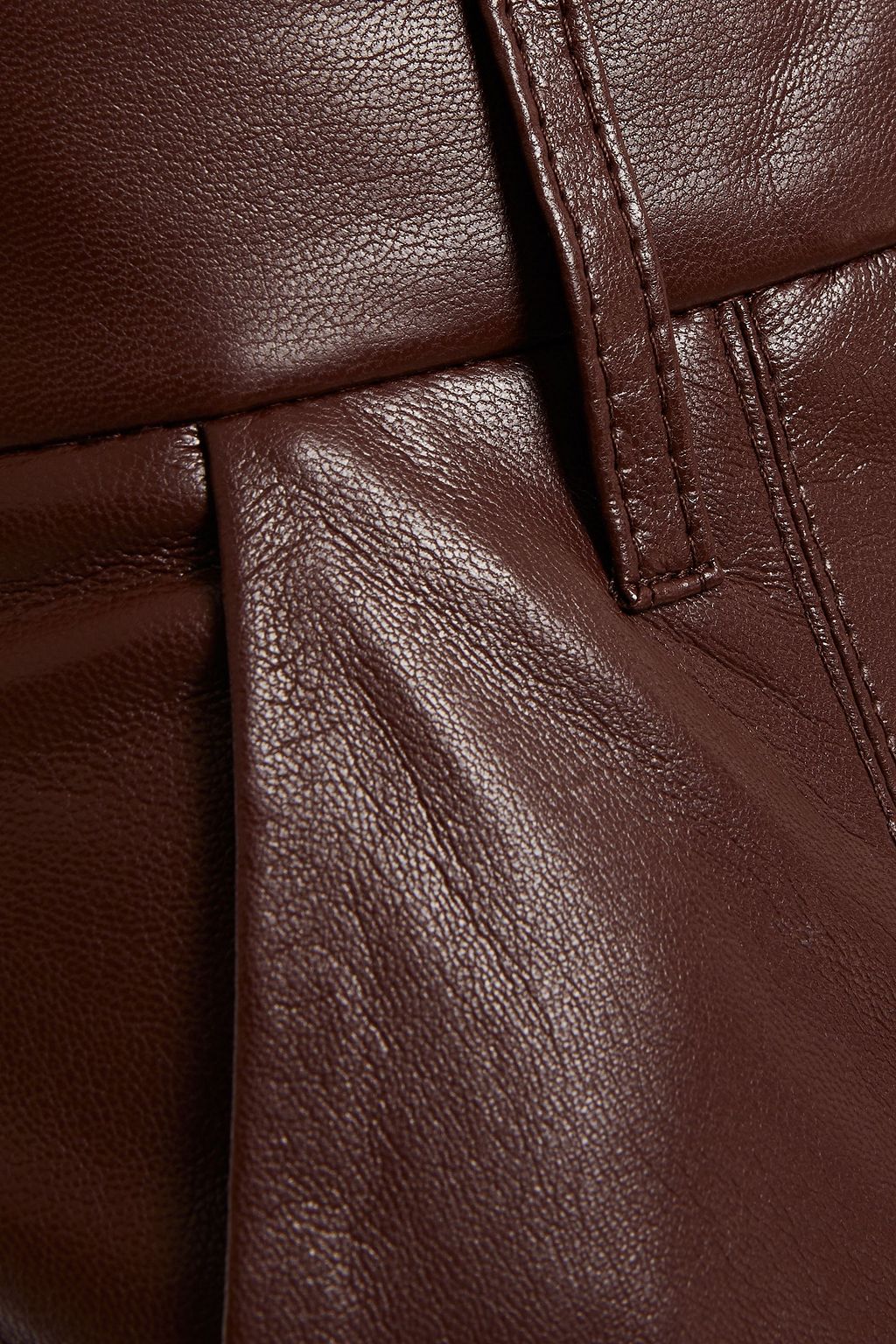 vegan leather wide leg pants