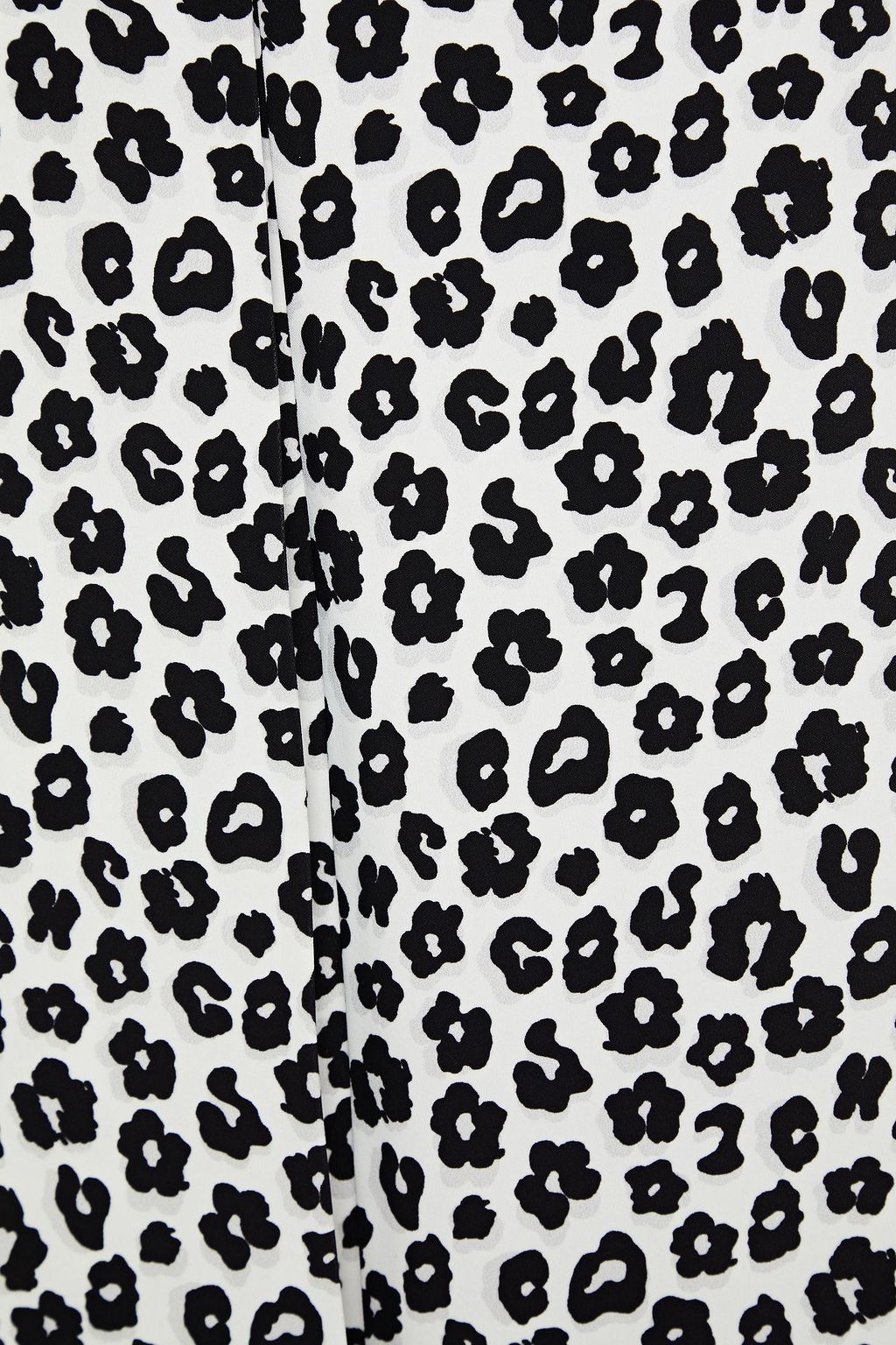 VIVETTA Pleated leopard-print crepe skirt