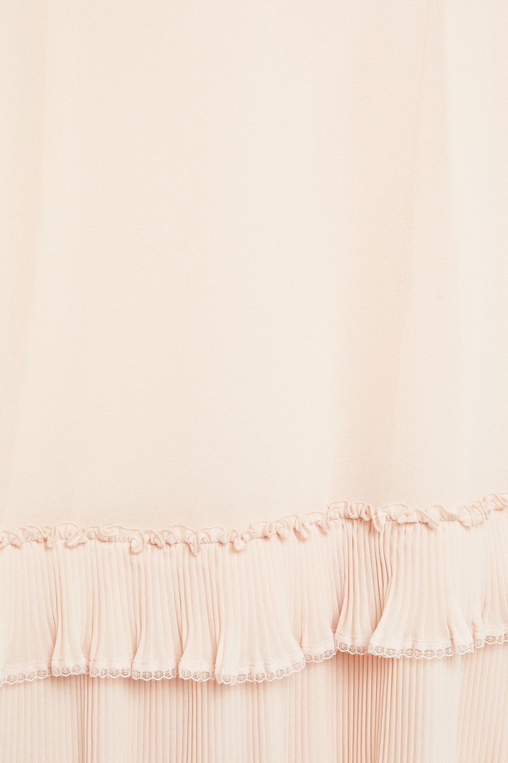 SEE BY CHLOÉ Ruffled plissé-trimmed georgette dress