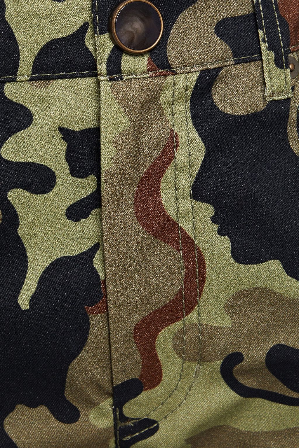 VIVETTA Camouflage-print stretch-cotton twill kick-flare pants