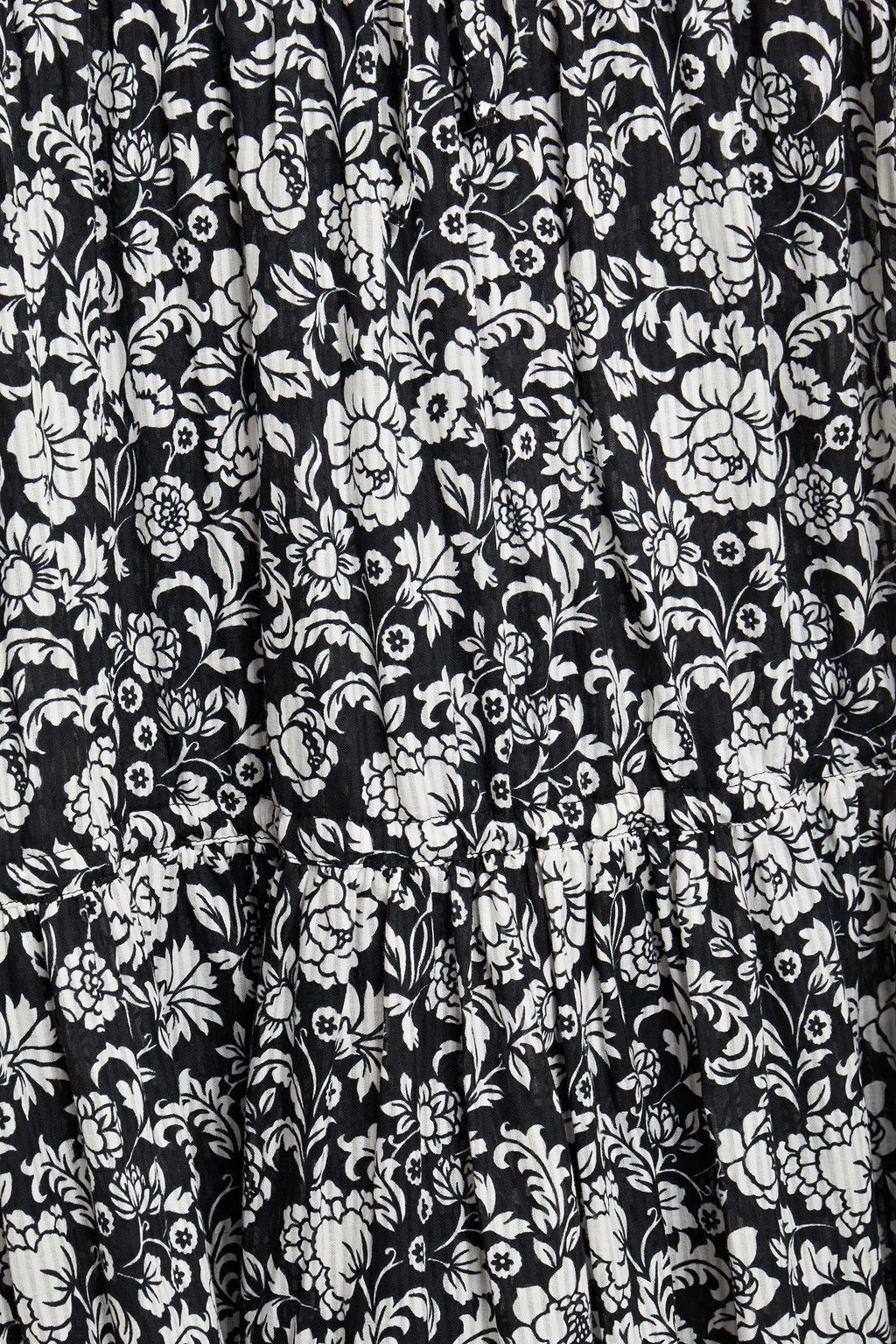 SEE BY CHLOÉ Tiered floral-print cotton-jacquard midi dress