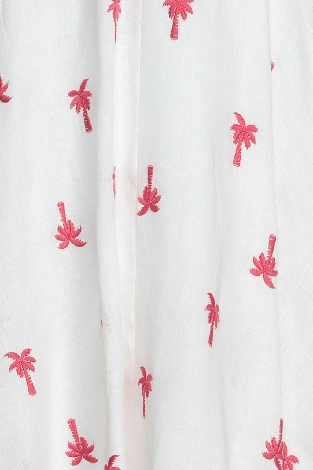 ZIMMERMANN Belted embroidered linen halterneck midi dress
