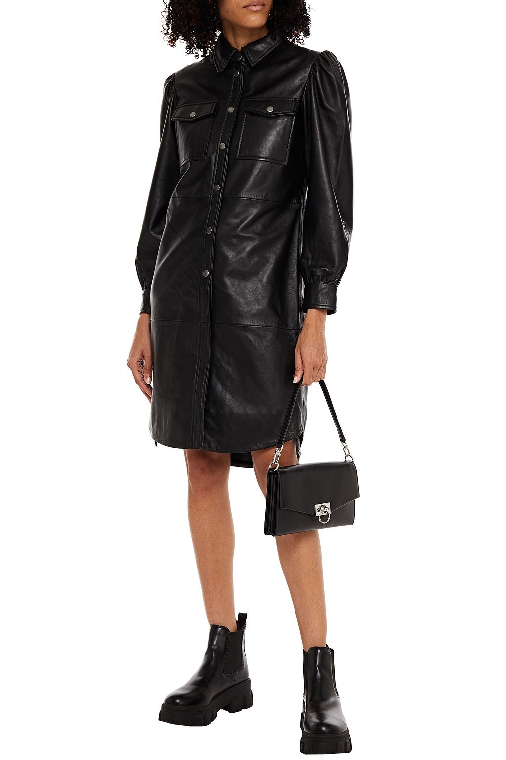 MUUBAA Gathered leather dress