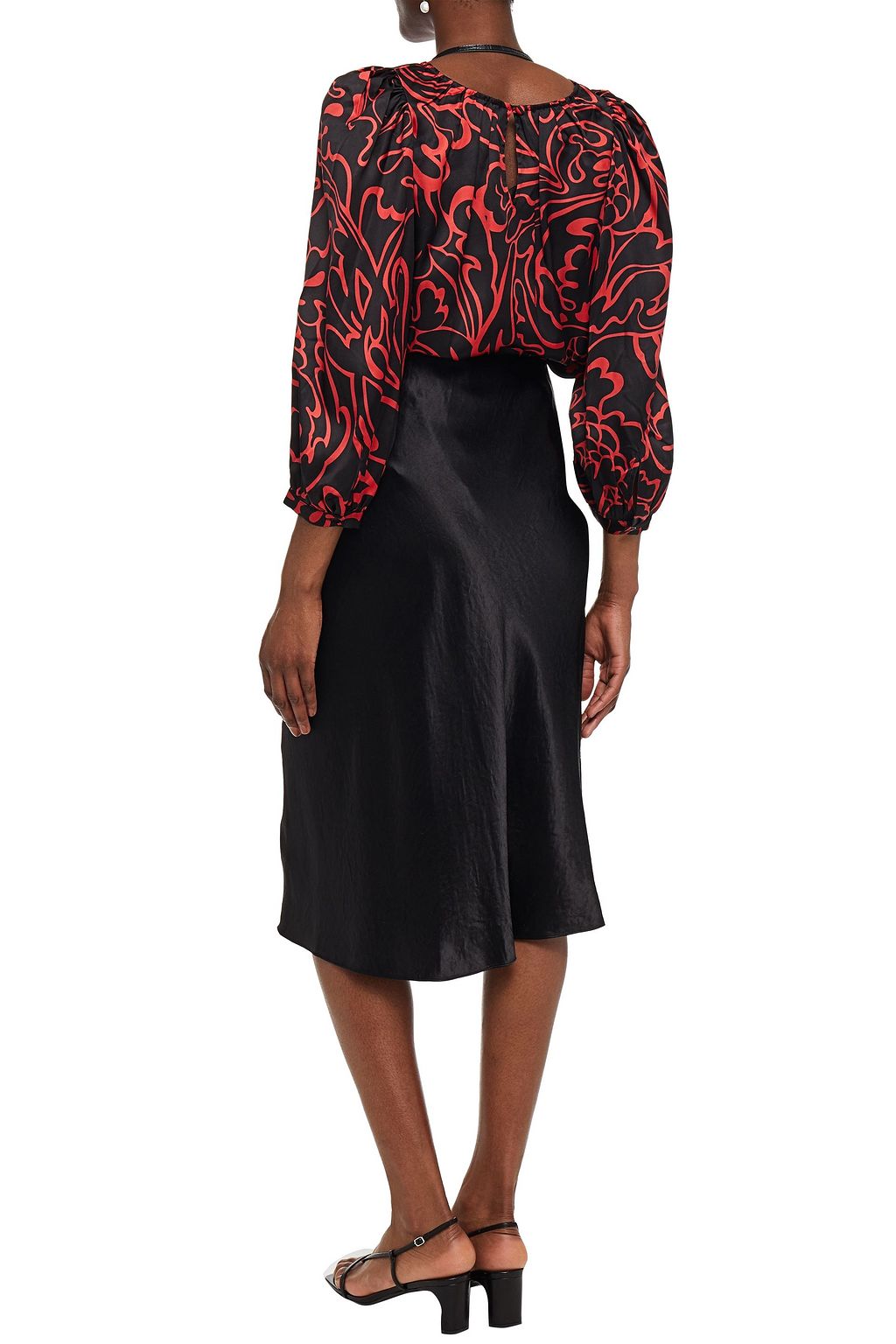 RODEBJER Madoline printed satin top