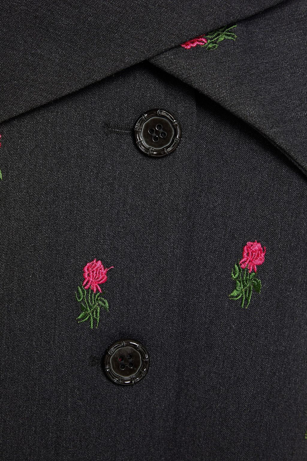 VIVETTA Embroidered woven halterneck top