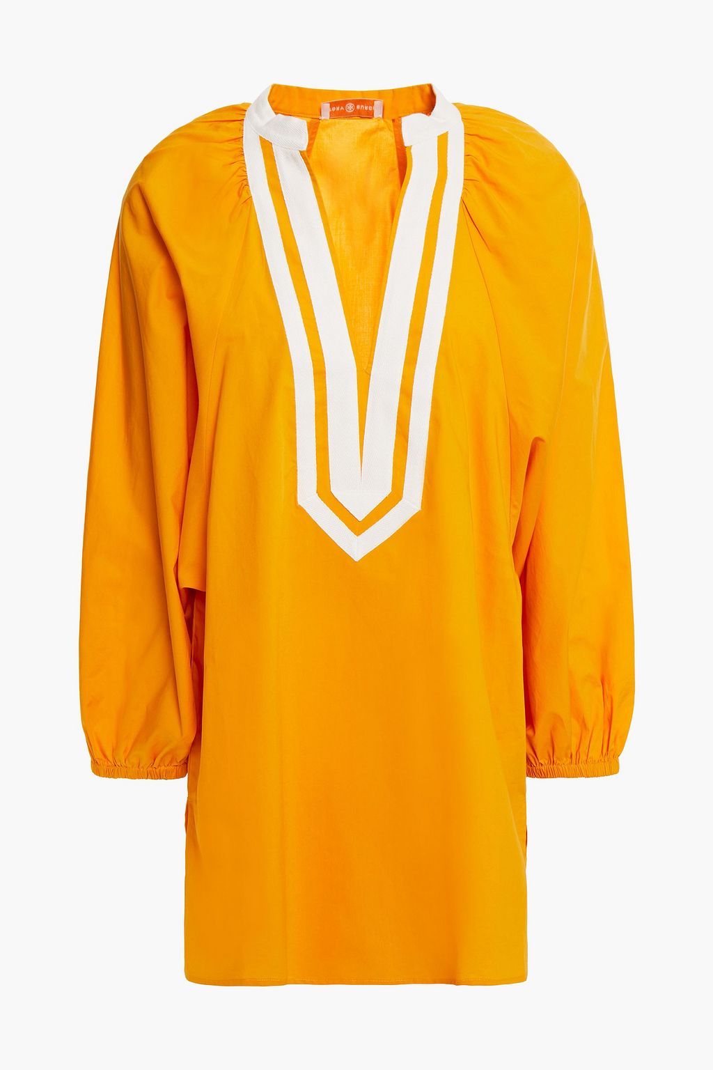 Orange Gathered cotton-poplin tunic | TORY BURCH | THE OUTNET Orange Gathered cotton-poplin tunic | TORY BURCH | THE OUTNET