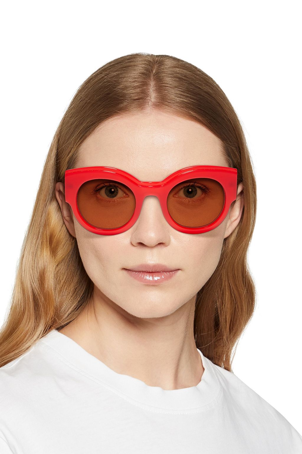 GANNI Billie round-frame tortoiseshell acetate sunglasses