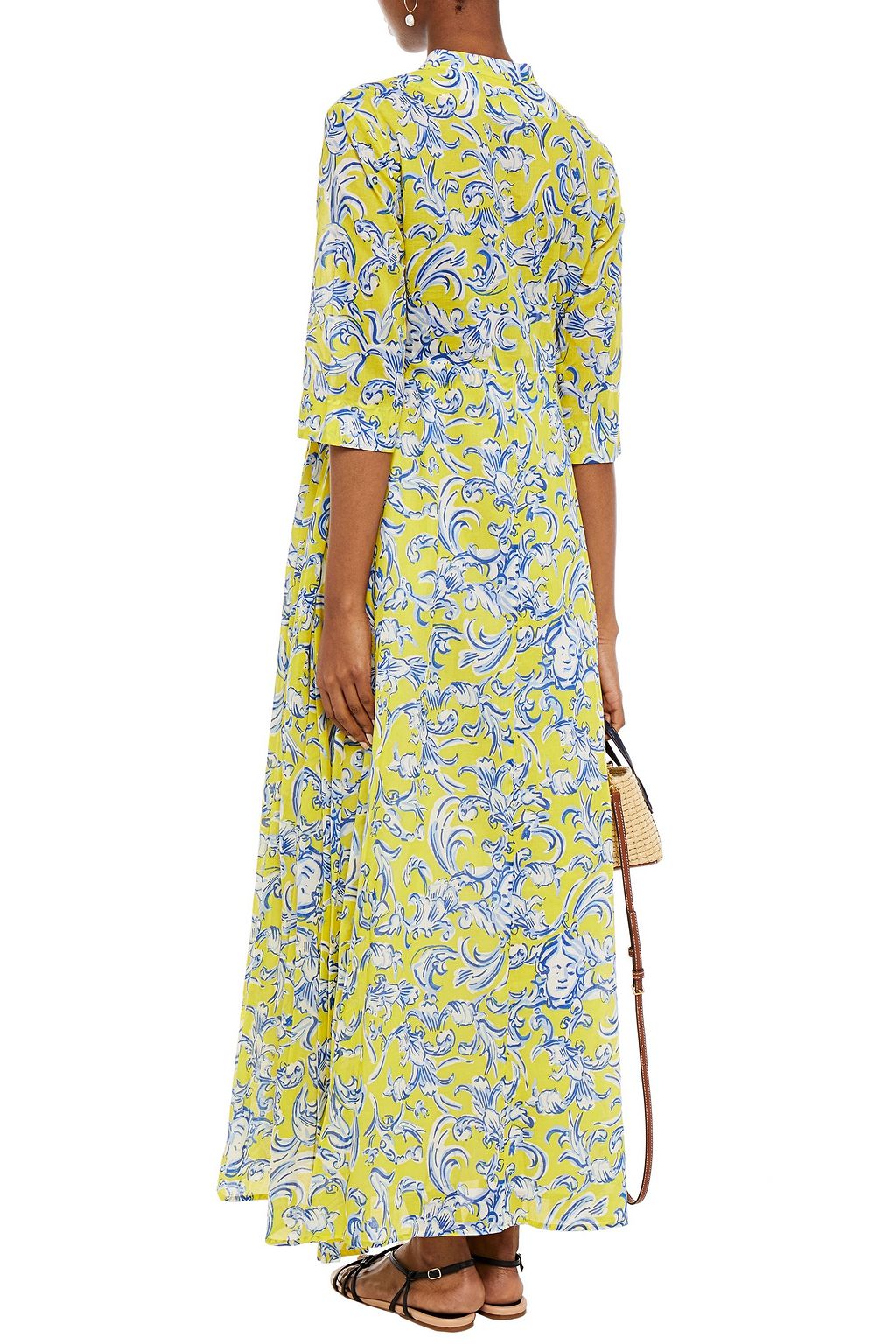 TORY BURCH Printed cotton maxi dress