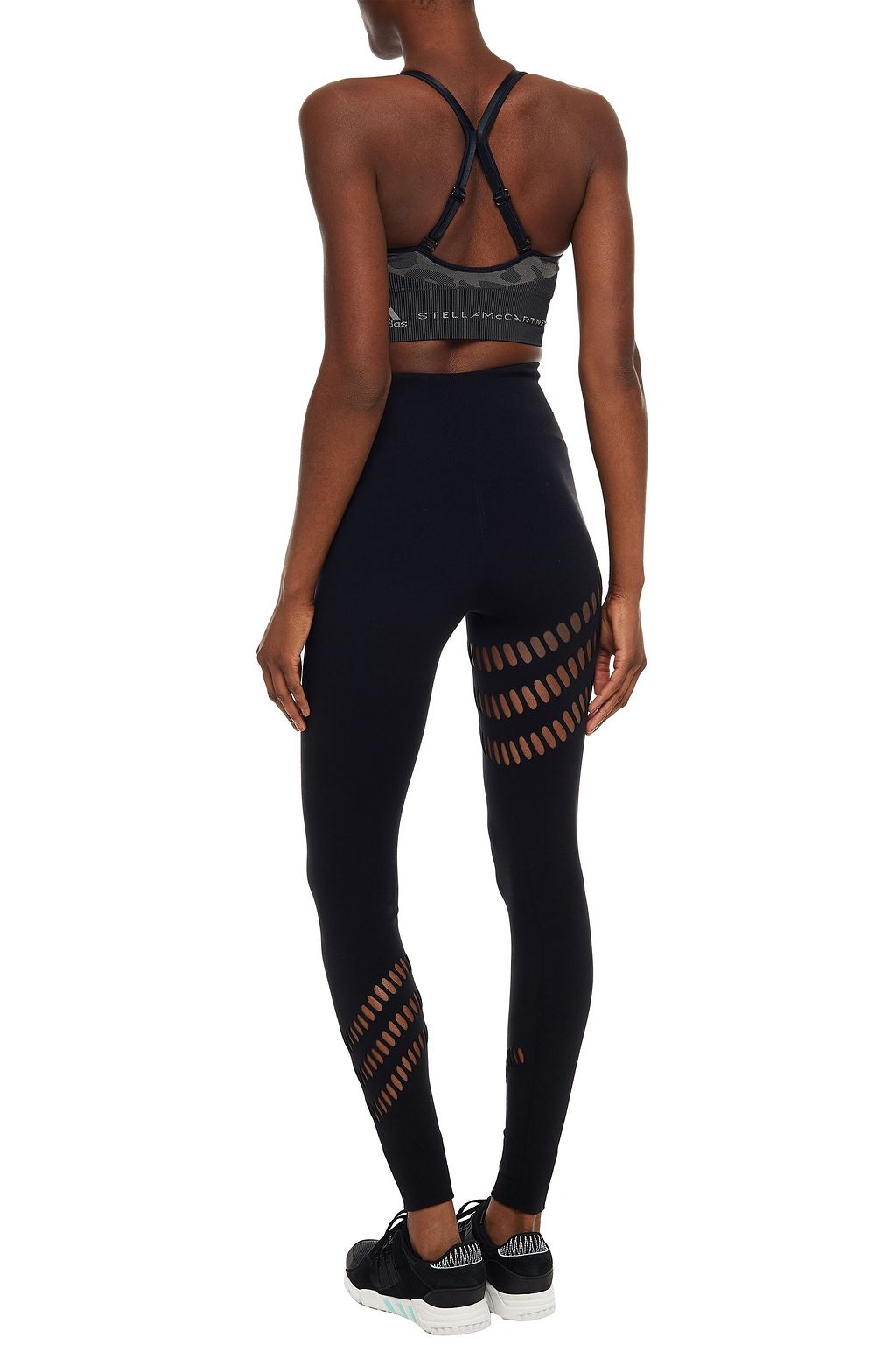 ADIDAS BY STELLA MCCARTNEY Leopard-print jacquard-knit sports bra