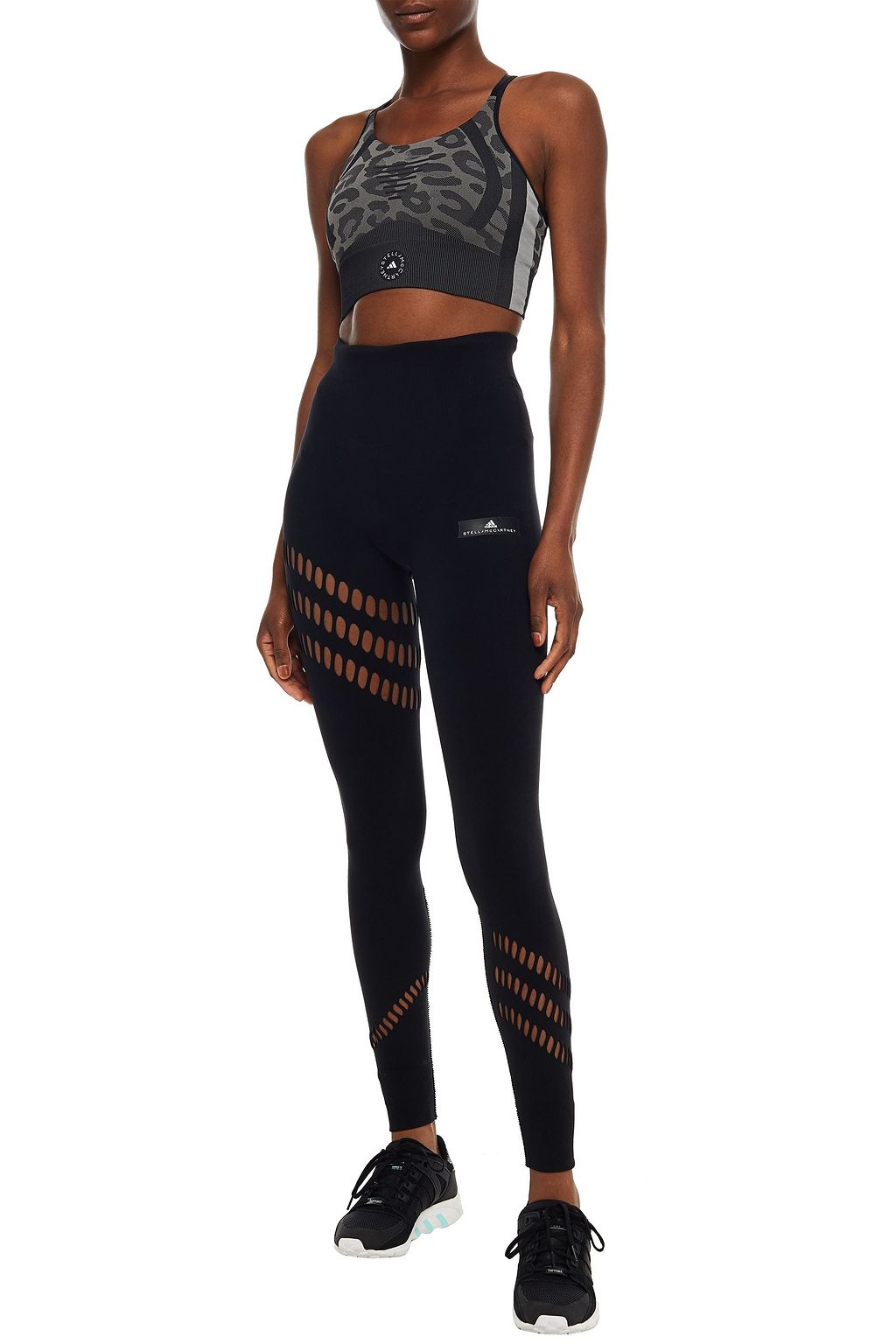 ADIDAS BY STELLA MCCARTNEY Leopard-print jacquard-knit sports bra