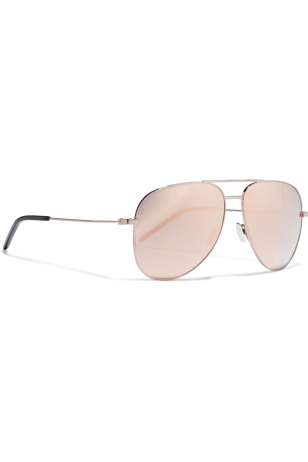 SAINT LAURENT Classic 11 aviator-style gold-tone sunglasses