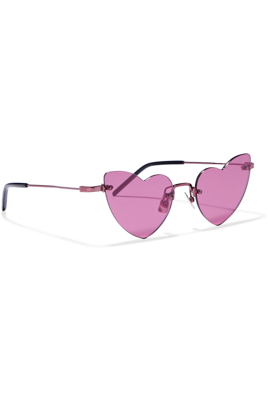 SAINT LAURENT Loulou cat-eye coated metal sunglasses