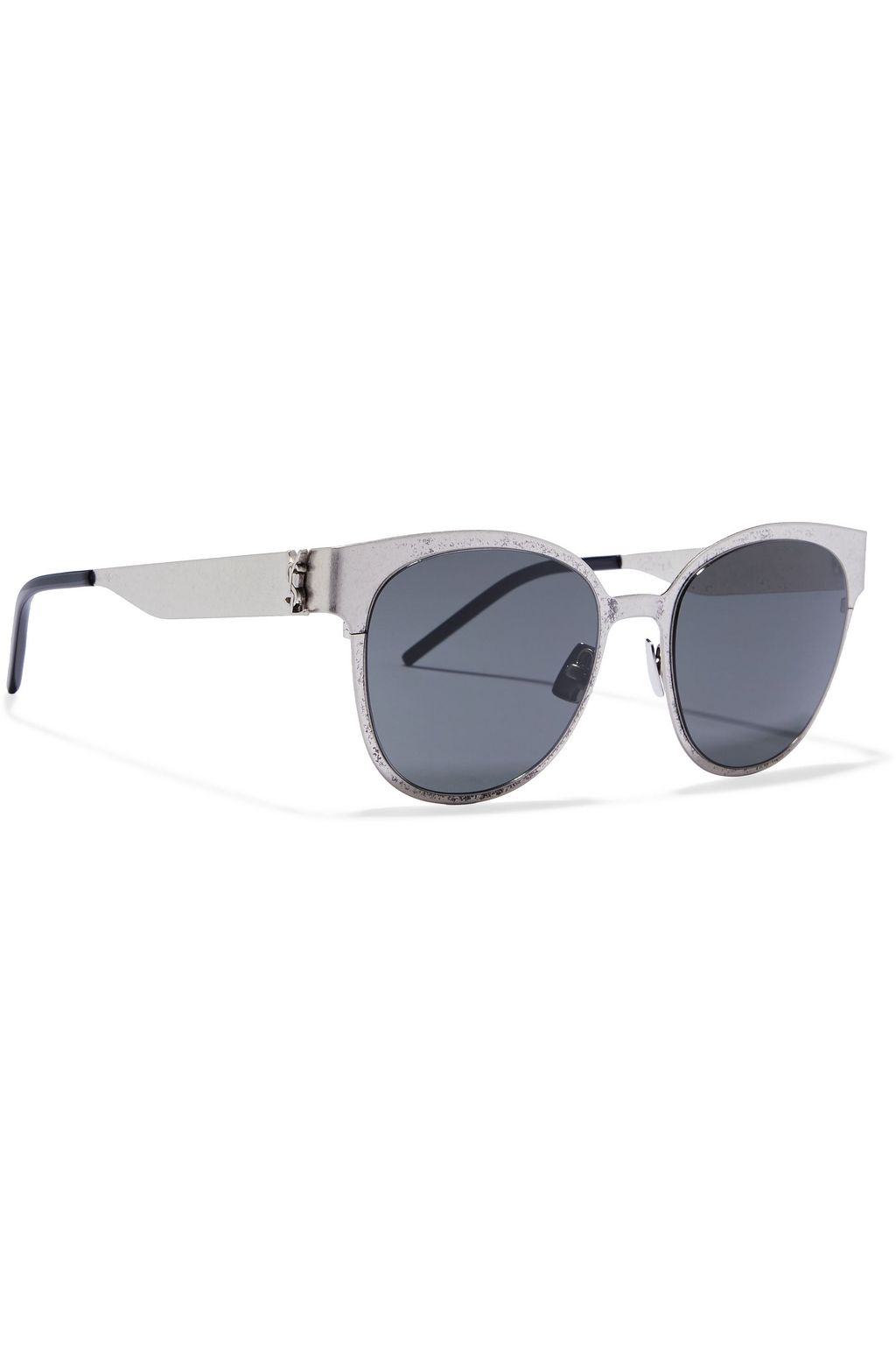SAINT LAURENT D-frame silver-tone sunglasses