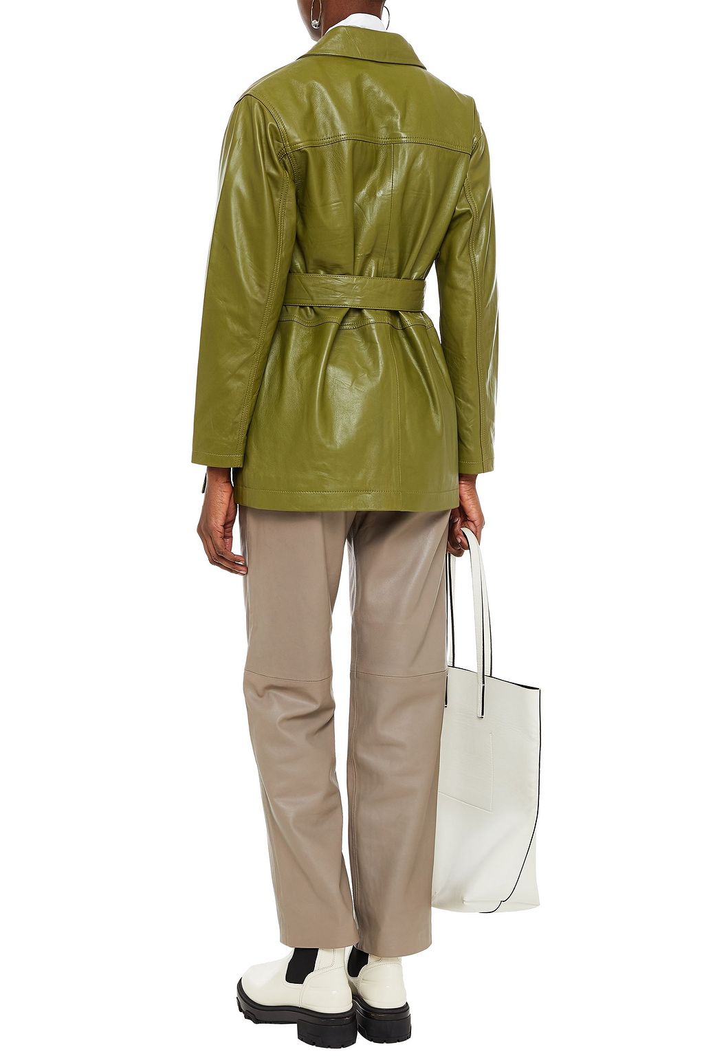 MUUBAA Chloe belted leather jacket