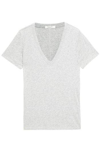 RAG & BONE تيشيرت من الجيرسي المصنوع من قطن بيما بأسلوب ميلانج
