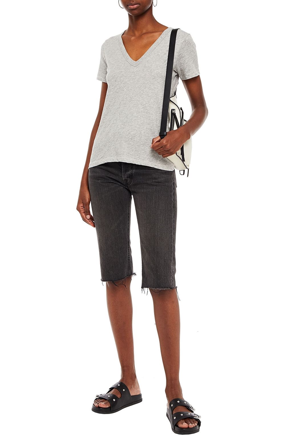 RAG & BONE Mélange Pima cotton-jersey T-shirt