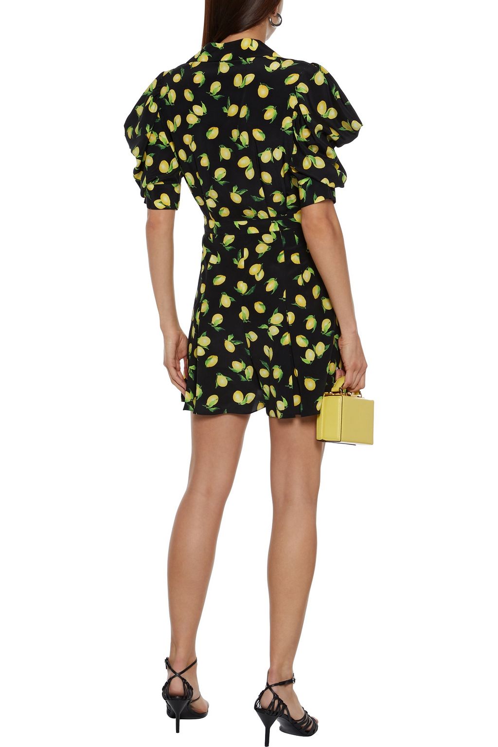 MICHAEL KORS COLLECTION Gathered printed silk crepe de chine playsuit