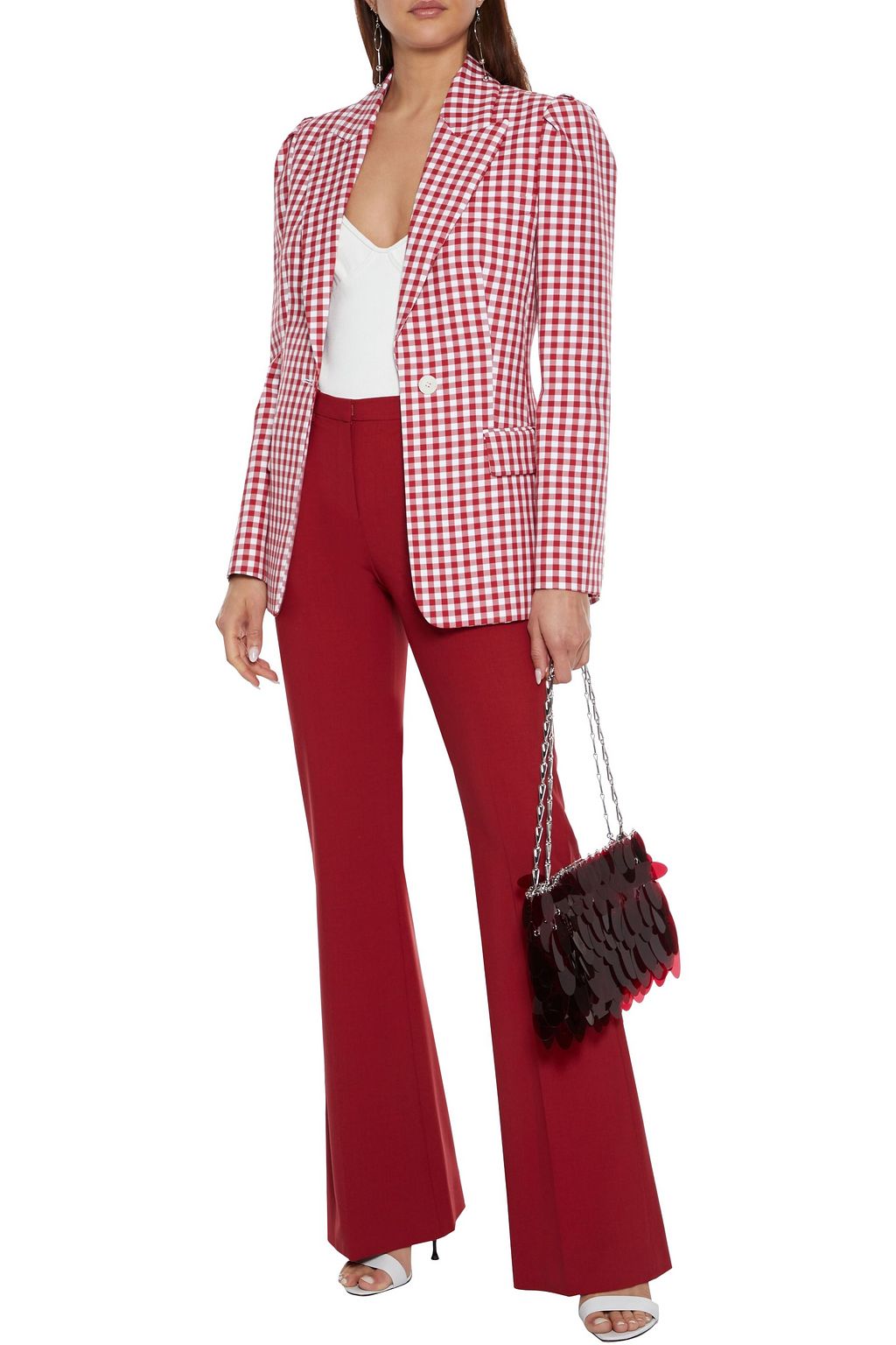 MICHAEL KORS COLLECTION Gingham cotton blazer