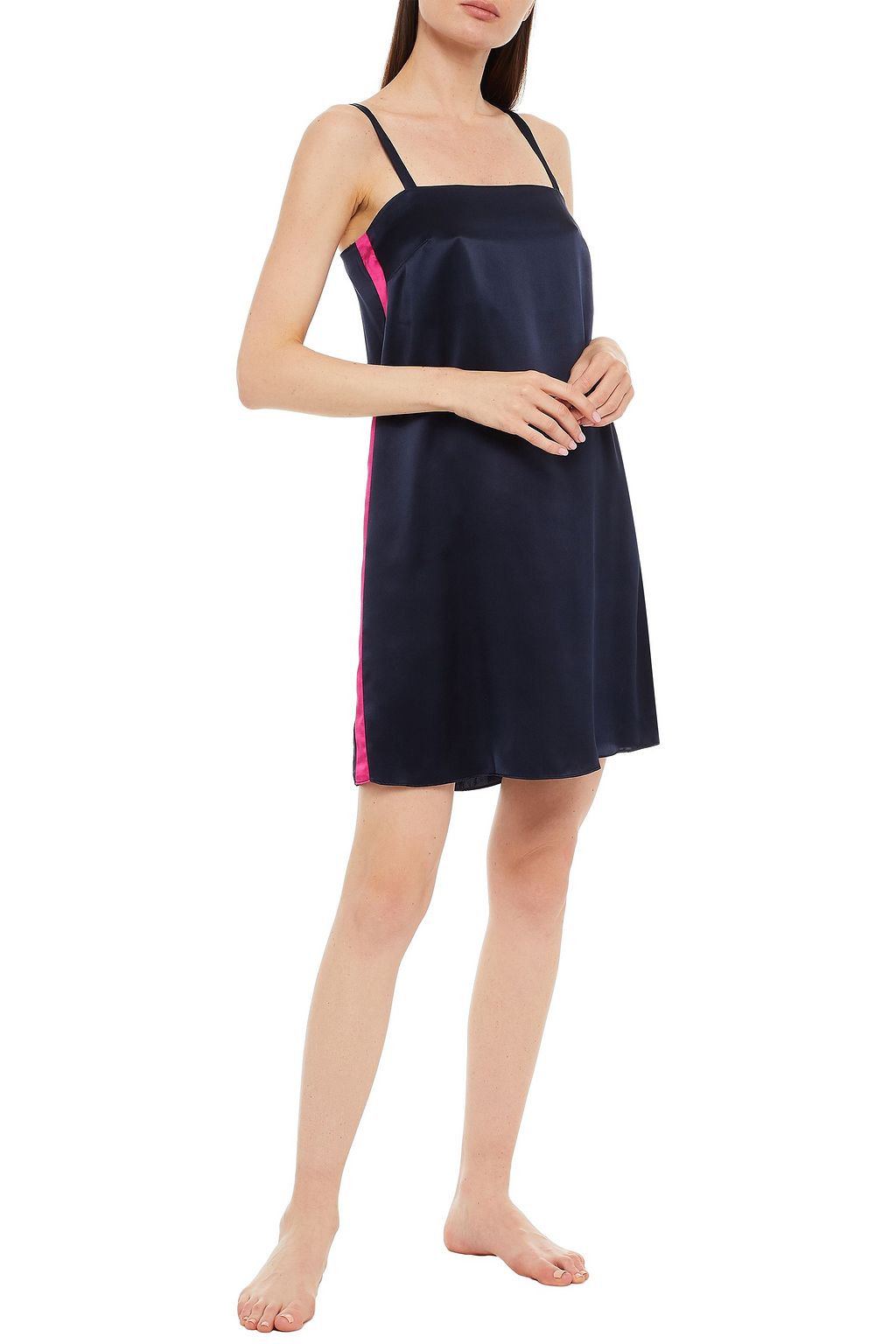 GINIA Silk-satin mini slip dress