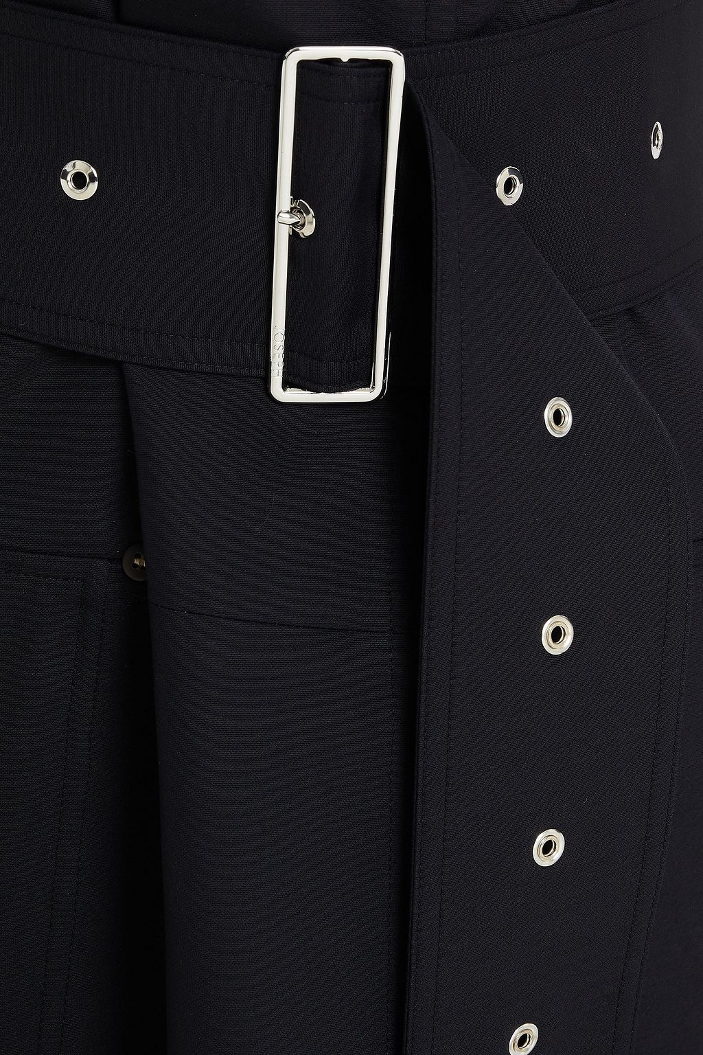JOSEPH Belted wool-blend faille midi wrap dress