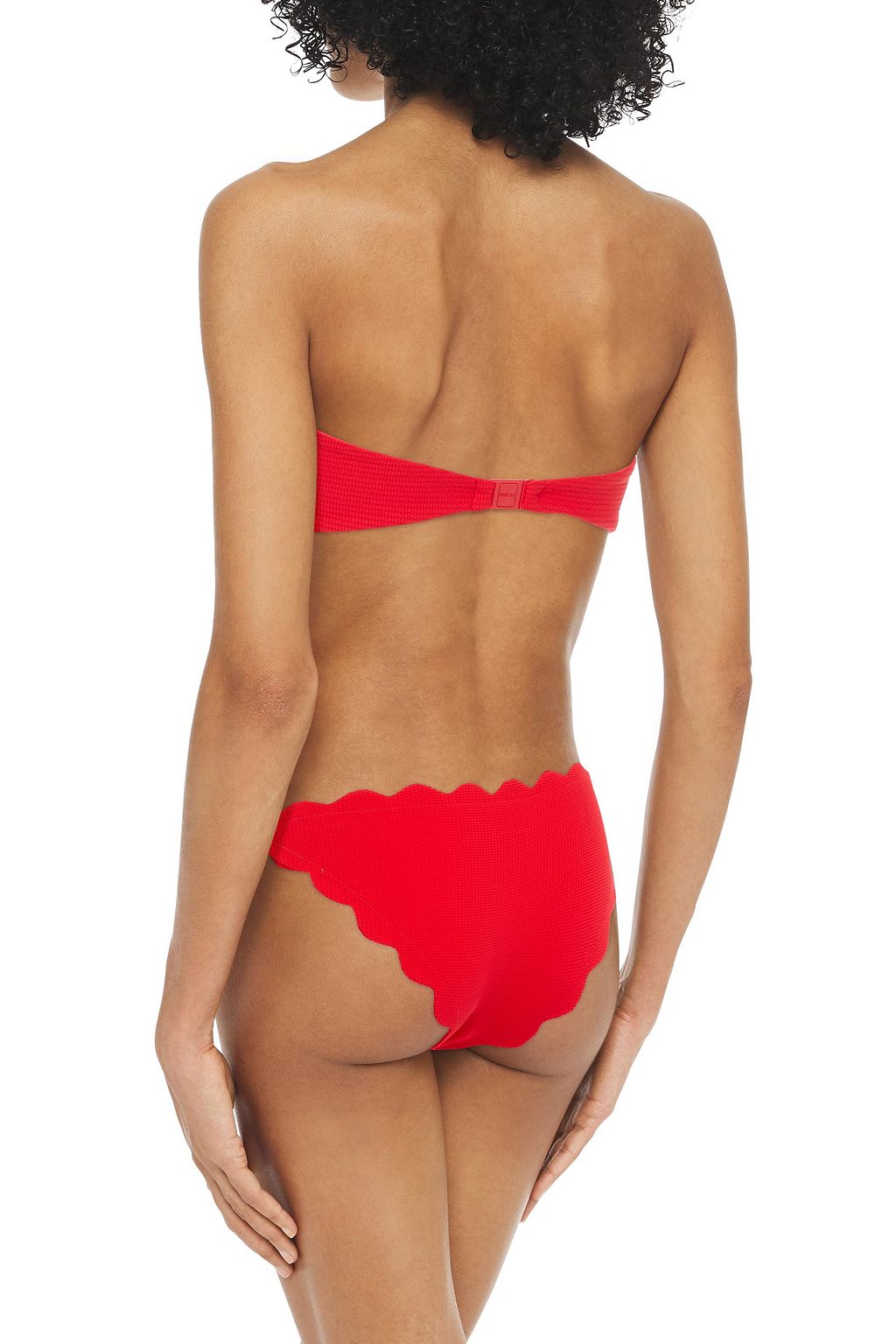 MARYSIA Antibes scalloped bandeau bikini top