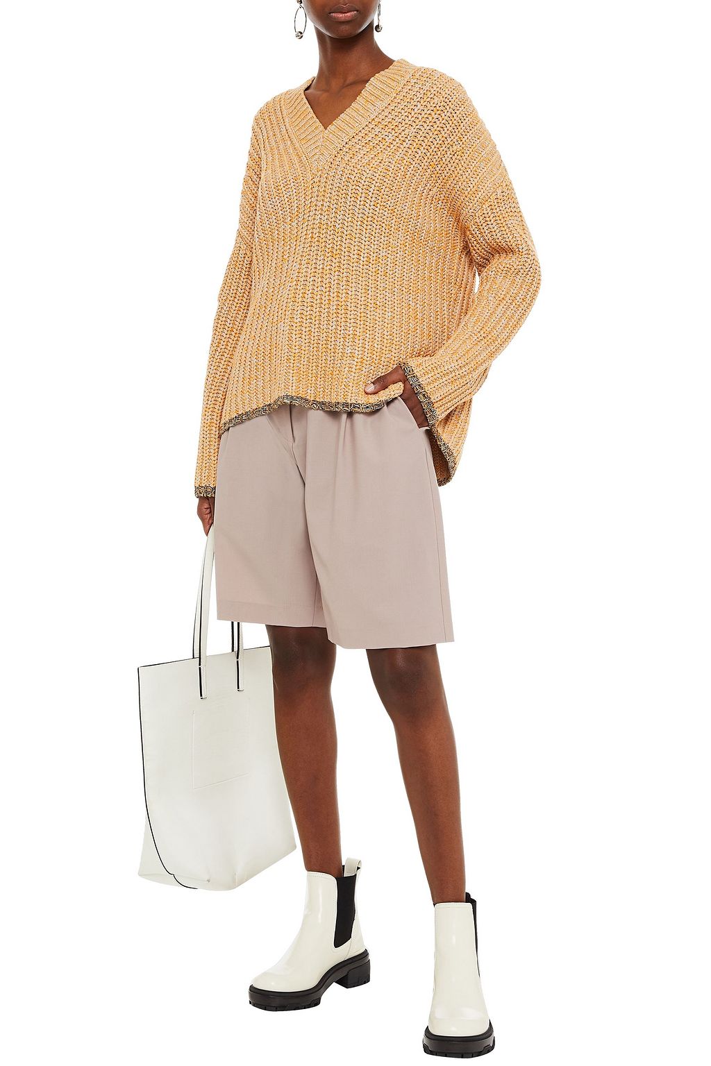 MCQ ALEXANDER MCQUEEN Genesis II marled ribbed cotton sweater
