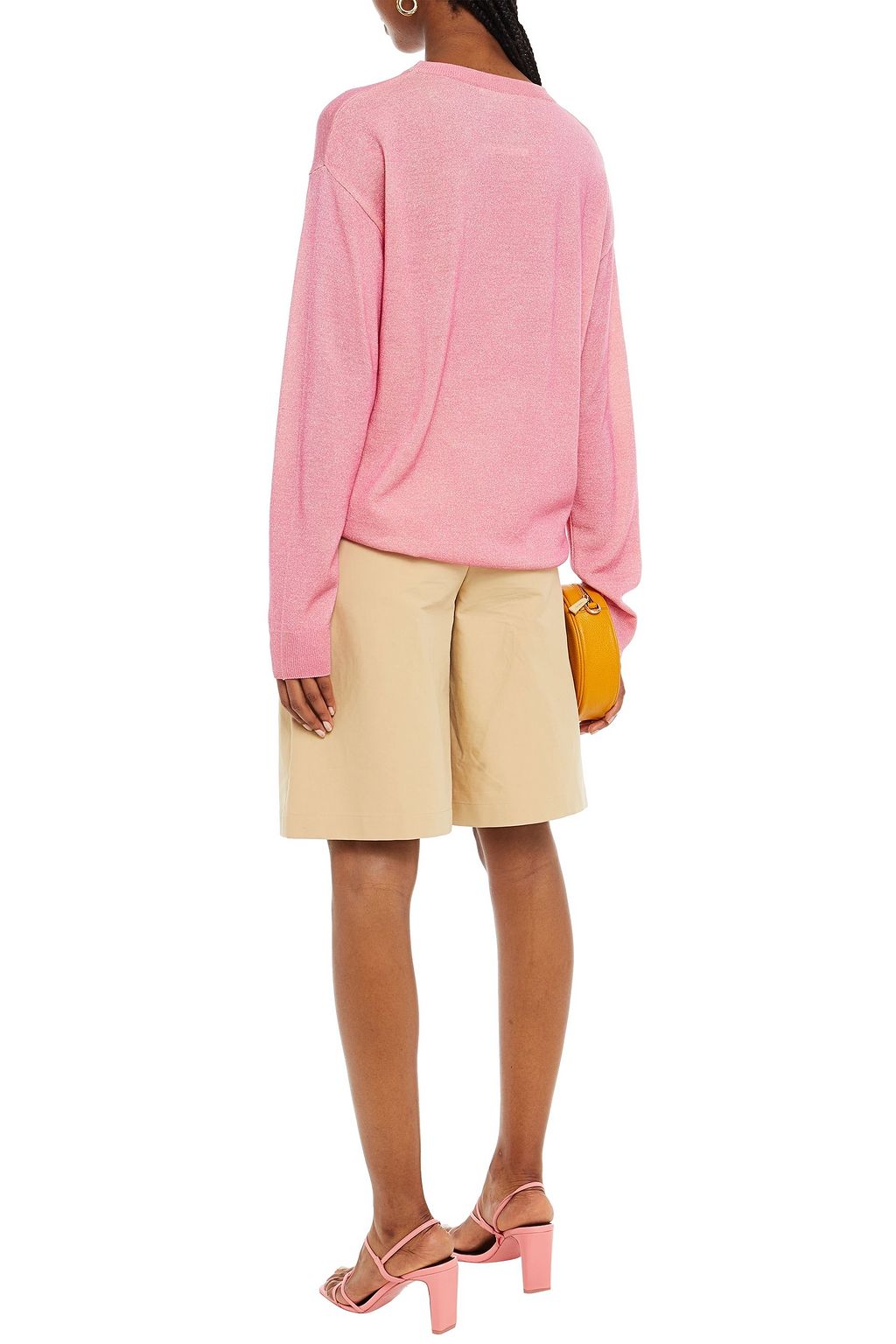 MOSCHINO Printed metallic wool sweater