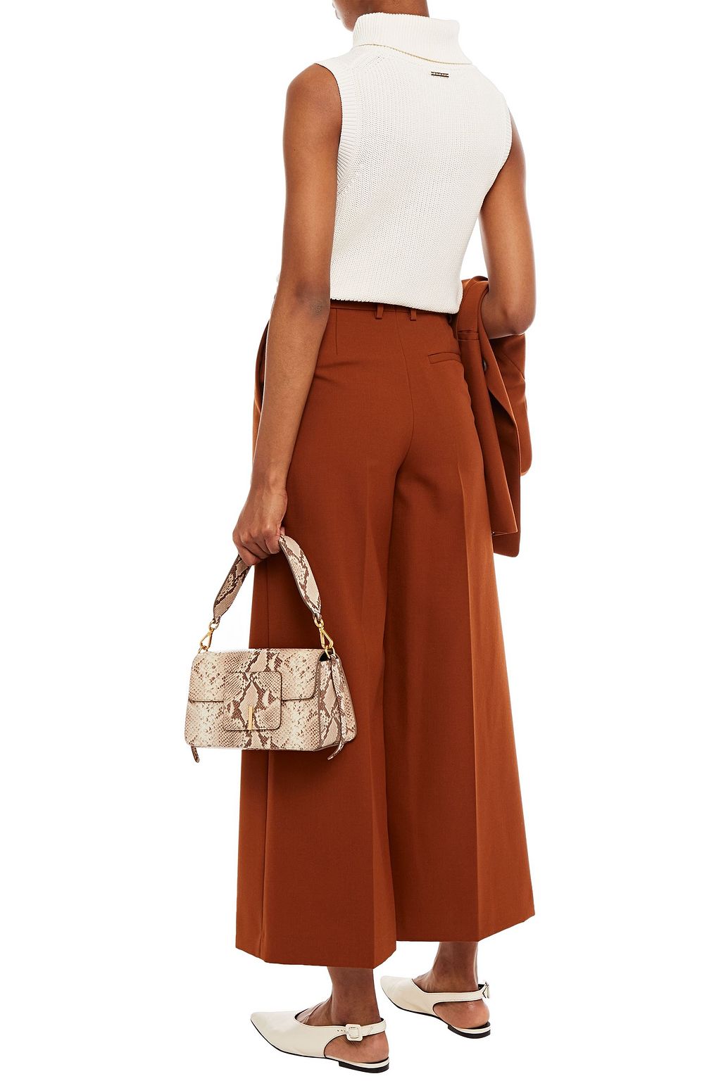 JOSEPH Travis cropped woven wide-leg pants