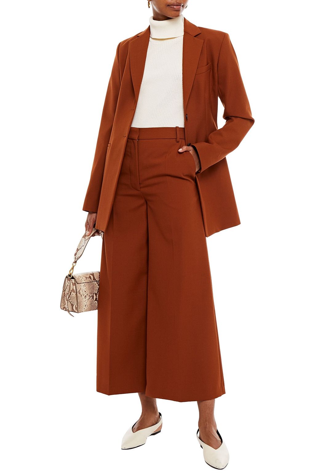 JOSEPH Travis cropped woven wide-leg pants