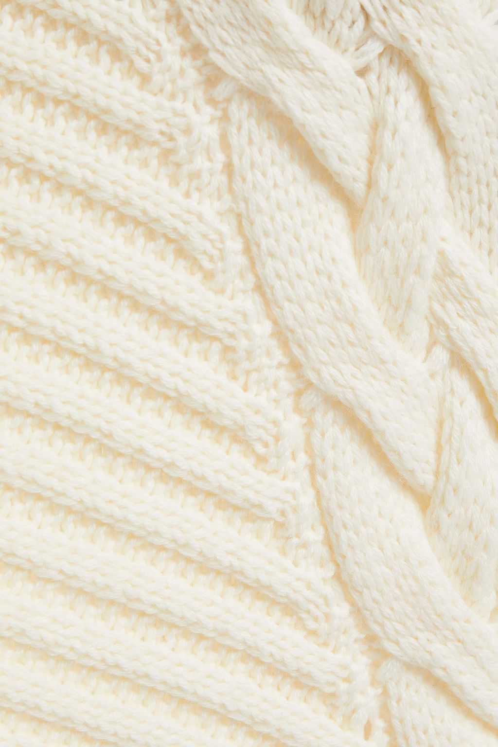 VIVETTA Cable-knit wool-blend poncho