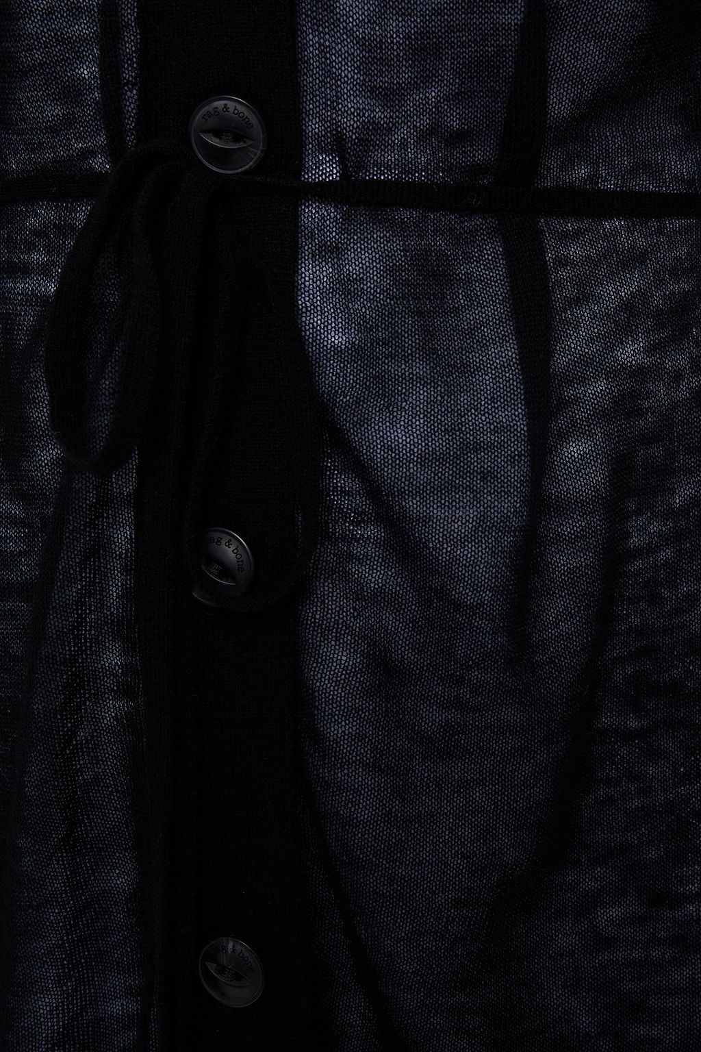 RAG & BONE Belted mélange wool-blend cardigan
