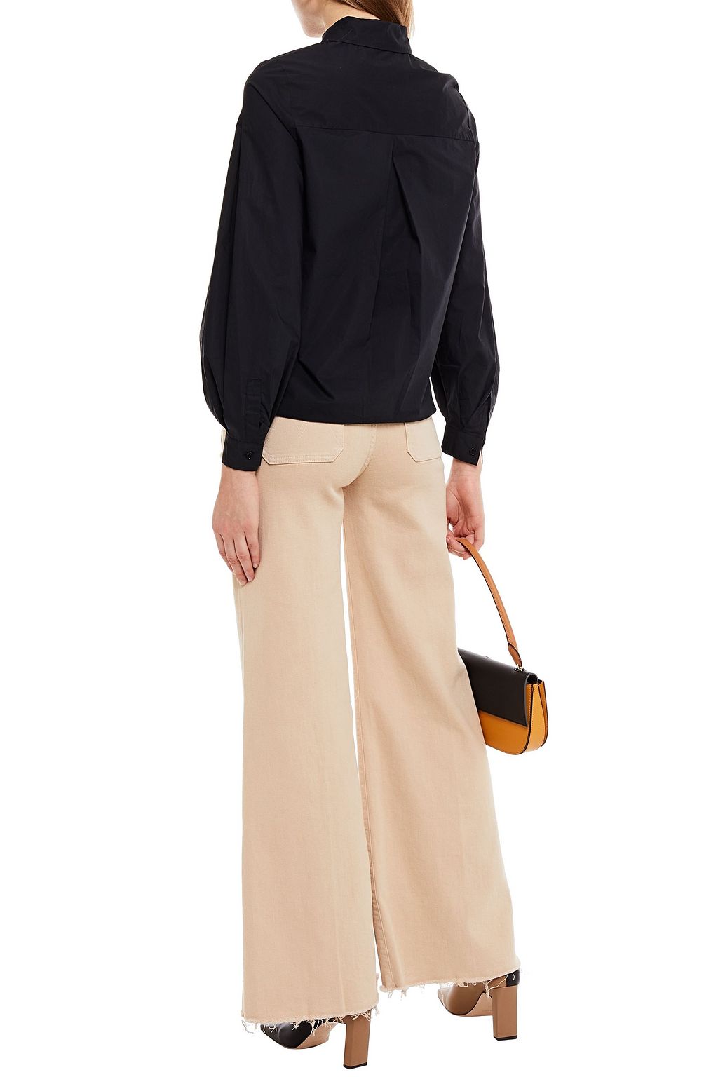 RODEBJER Ysabella gathered cotton-poplin shirt