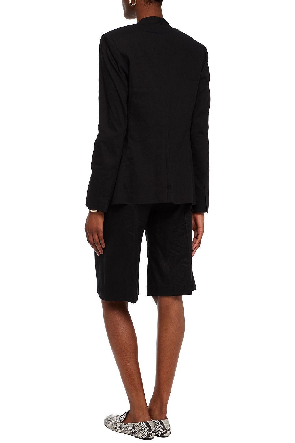 THEORY Linen-blend crepe blazer