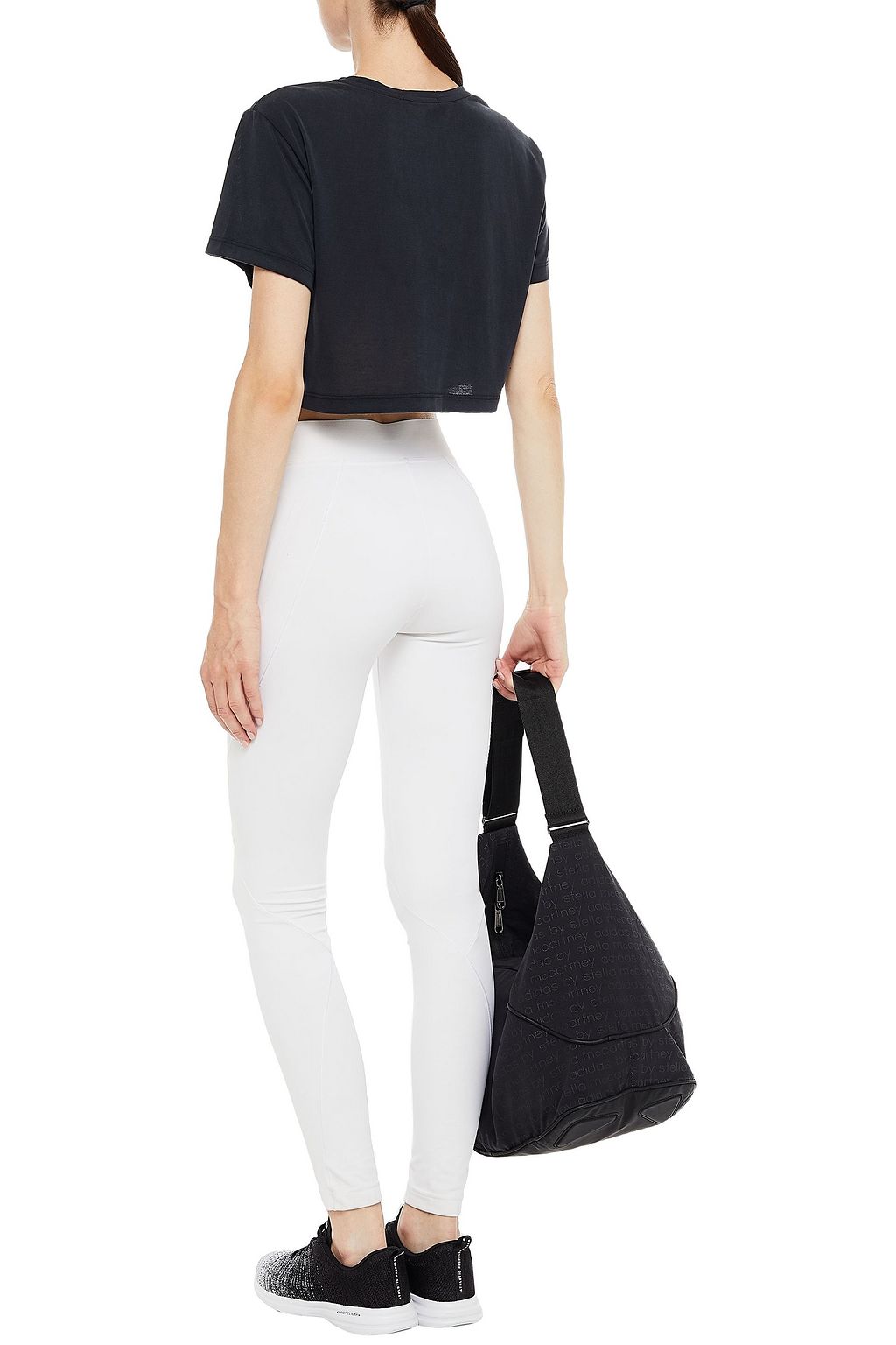 KORAL Cropped printed jersey top