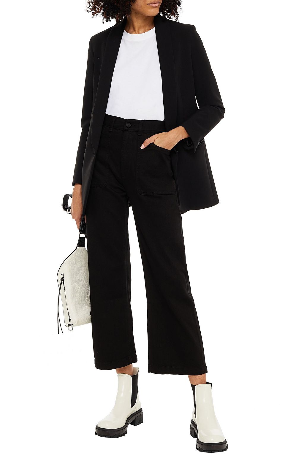 DL1961 Hepburn cropped high-rise wide-leg jeans