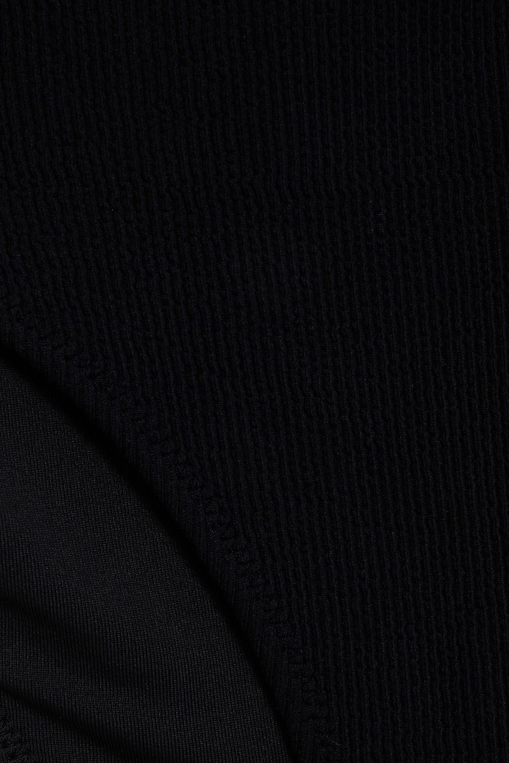 GANNI Ribbed high-rise bikini briefs