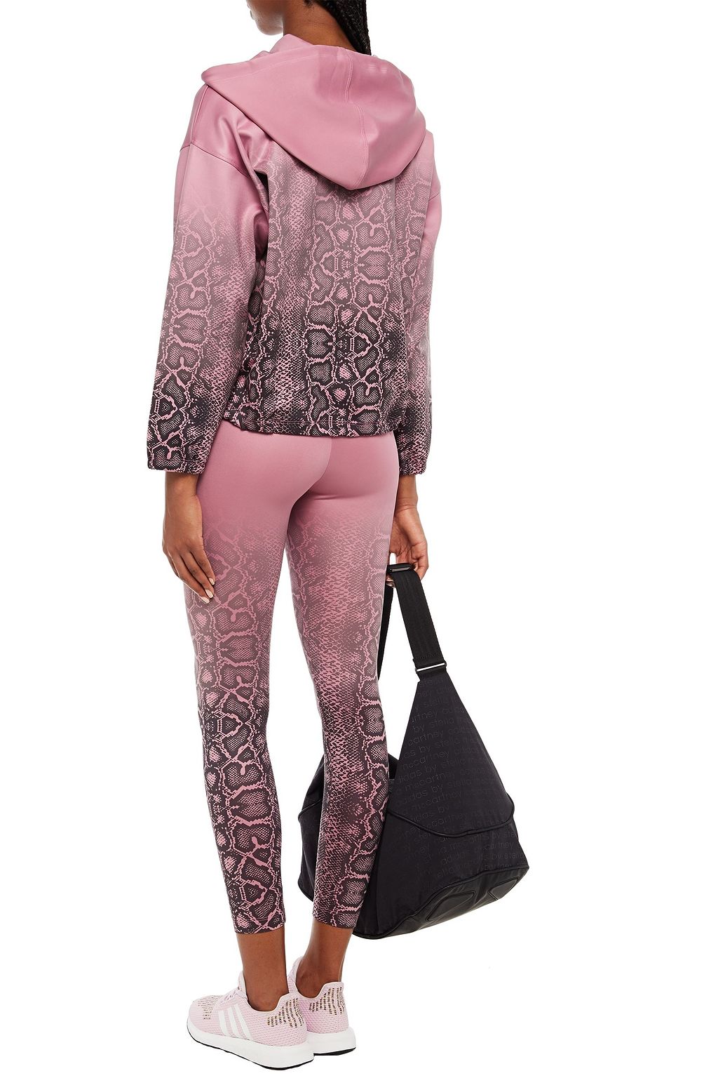 KORAL Cropped snake-print stretch leggings