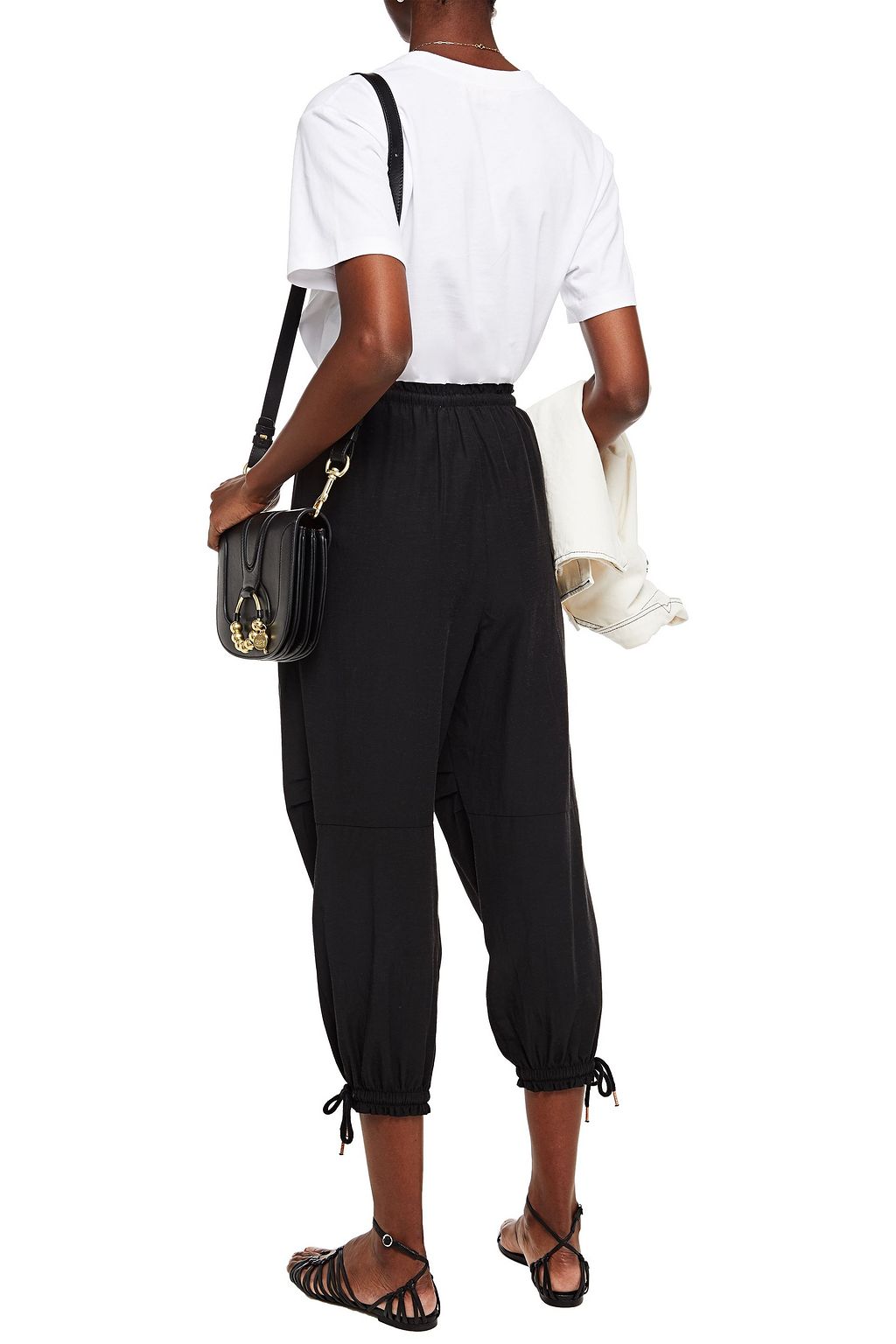 SEE BY CHLOÉ Gathered crepe track pants