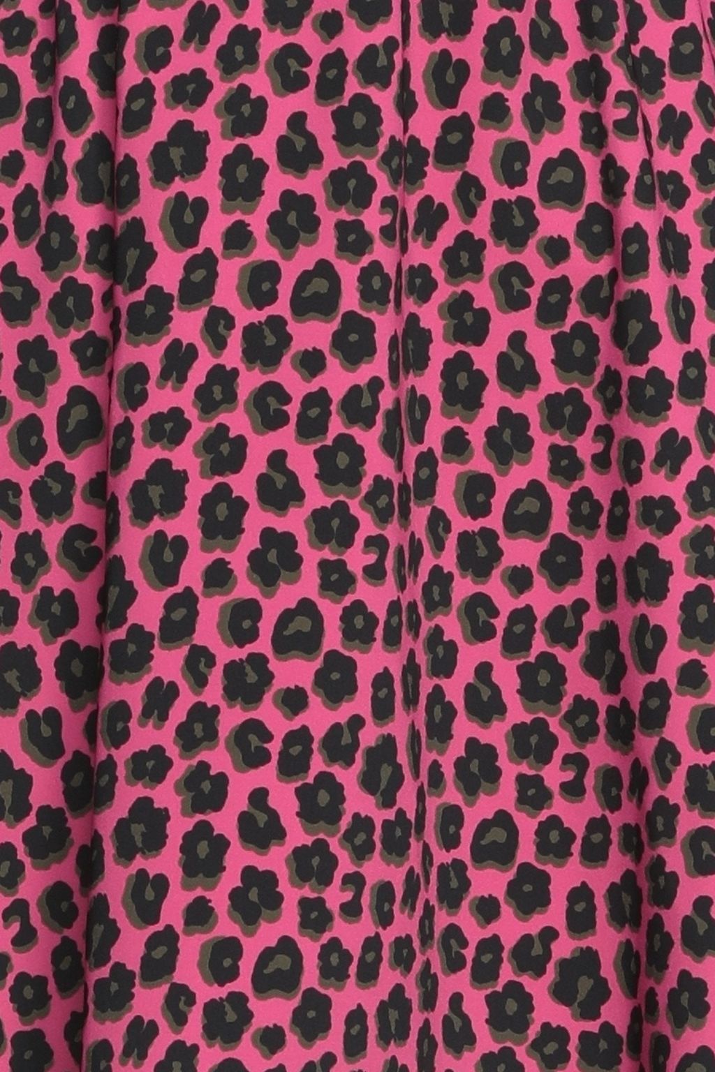 VIVETTA Lace-trimmed gathered leopard-print crepe de chine dress