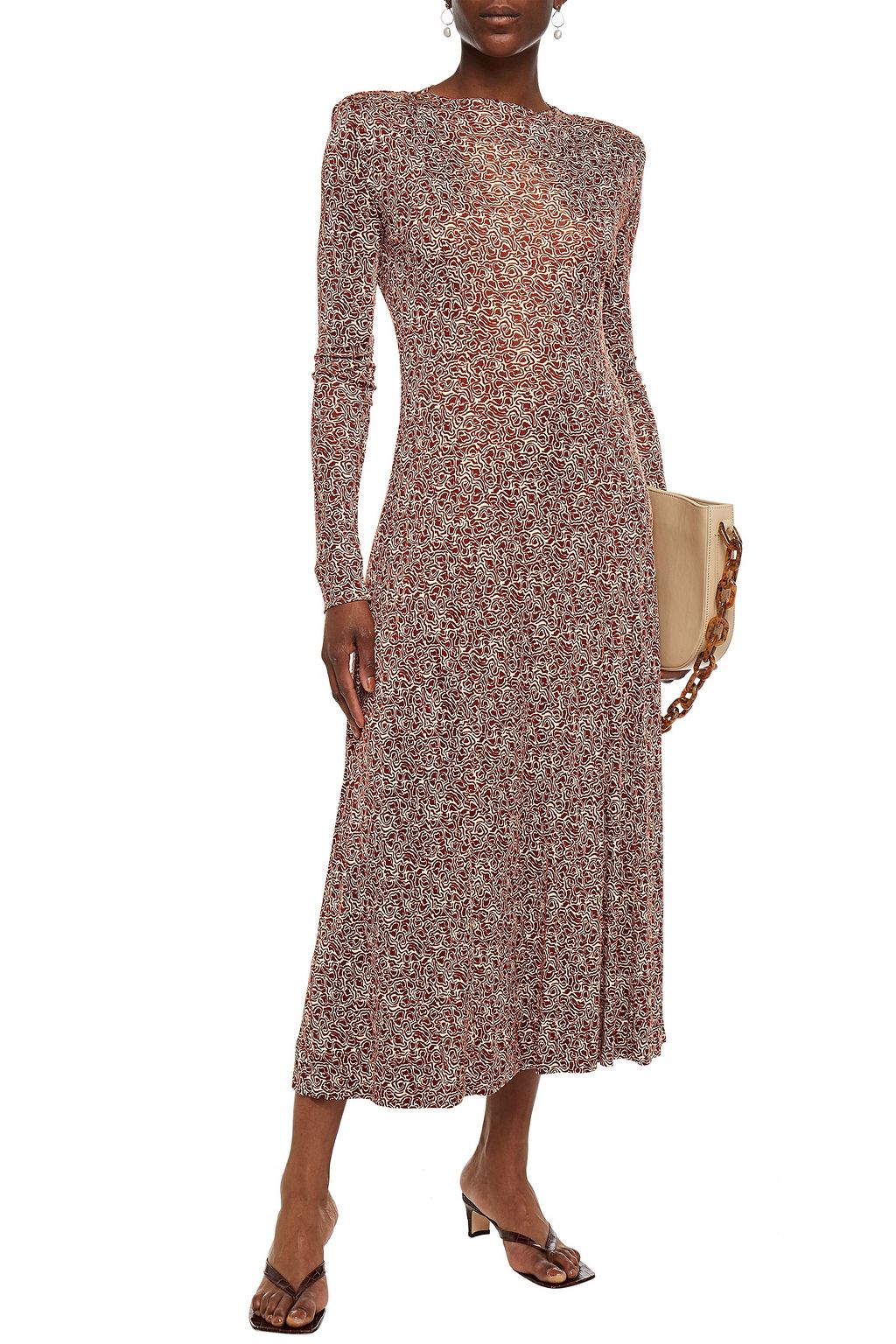 RODEBJER Acela printed jersey midi dress