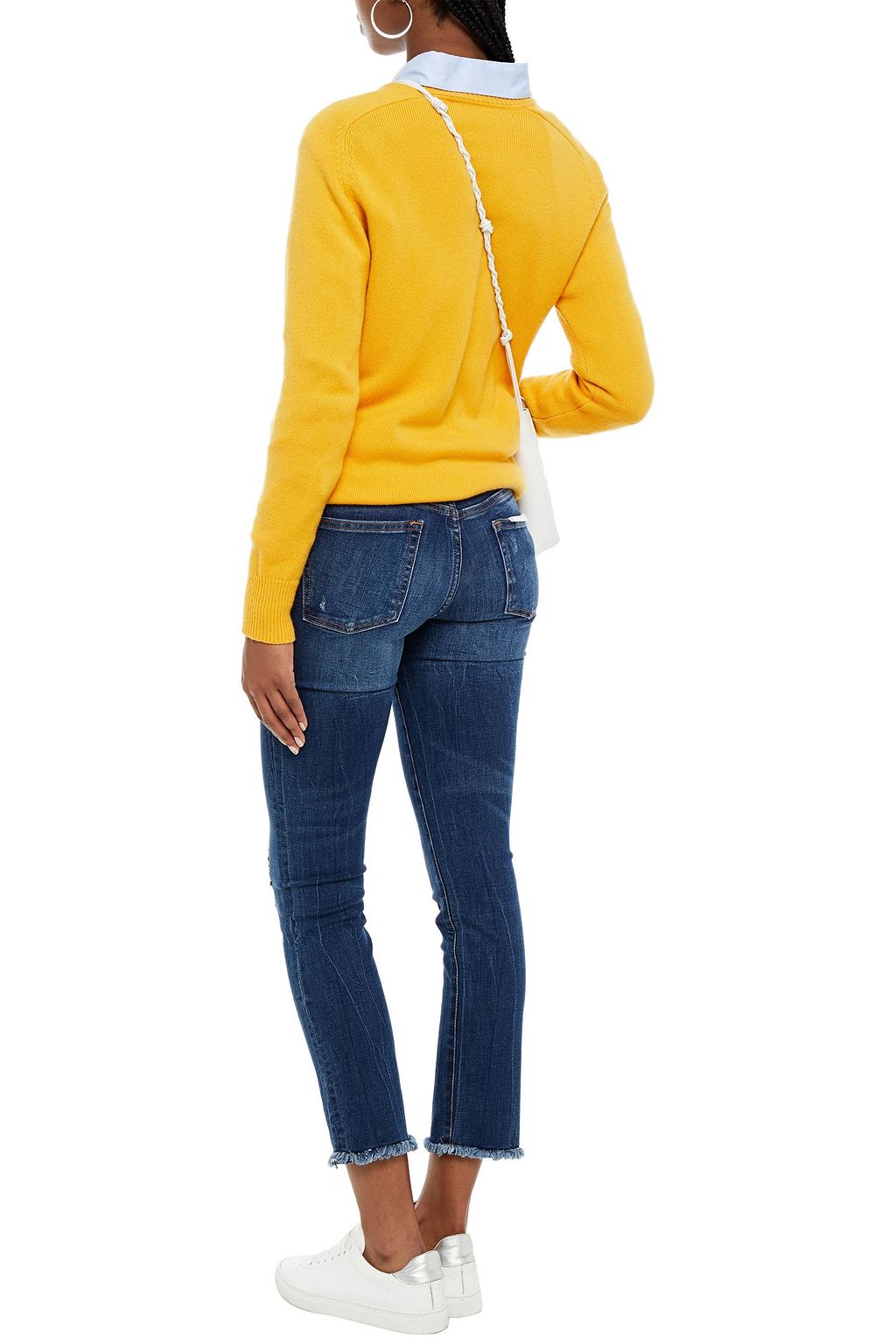 DL1961 Distressed mid-rise slim-leg jeans