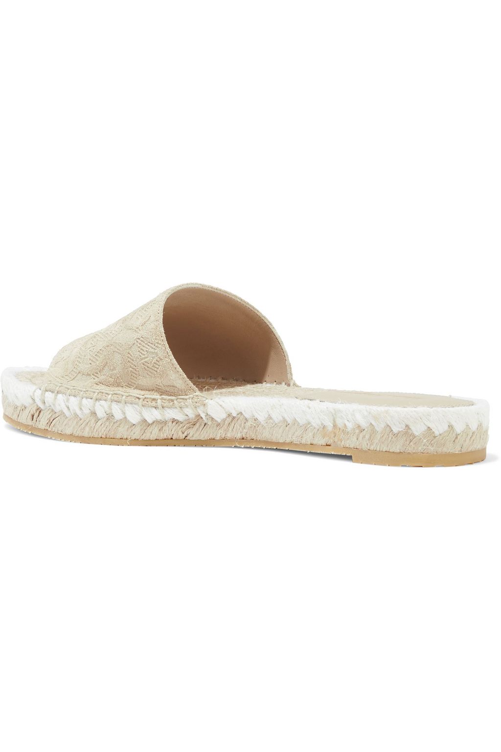 suede espadrille slides