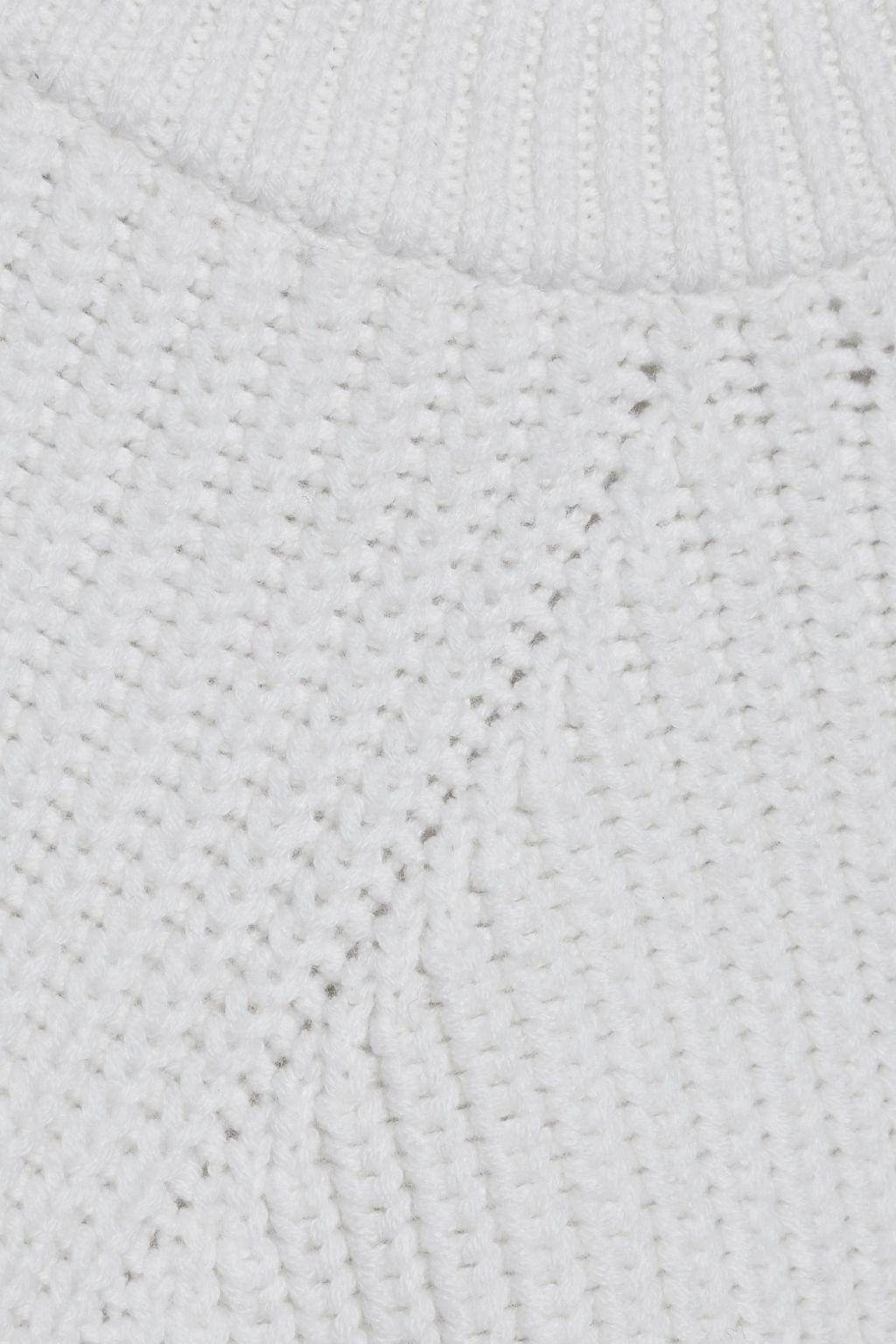 MICHAEL KORS COLLECTION Ribbed merino wool and cotton-blend sweater